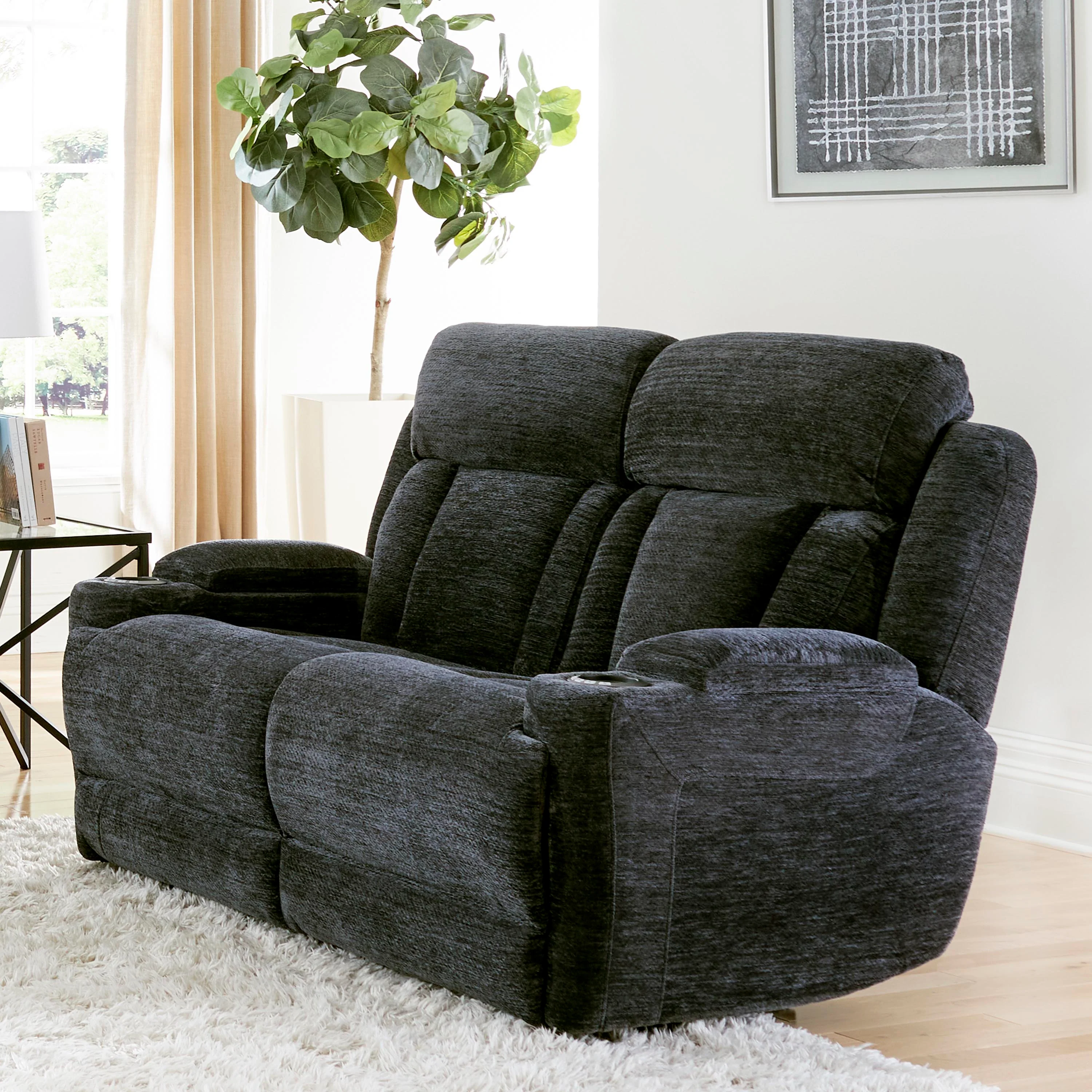 Parker Living Dalton - Lucky Charcoal Power Reclining Sofa Loveseat and Recliner - Image 4