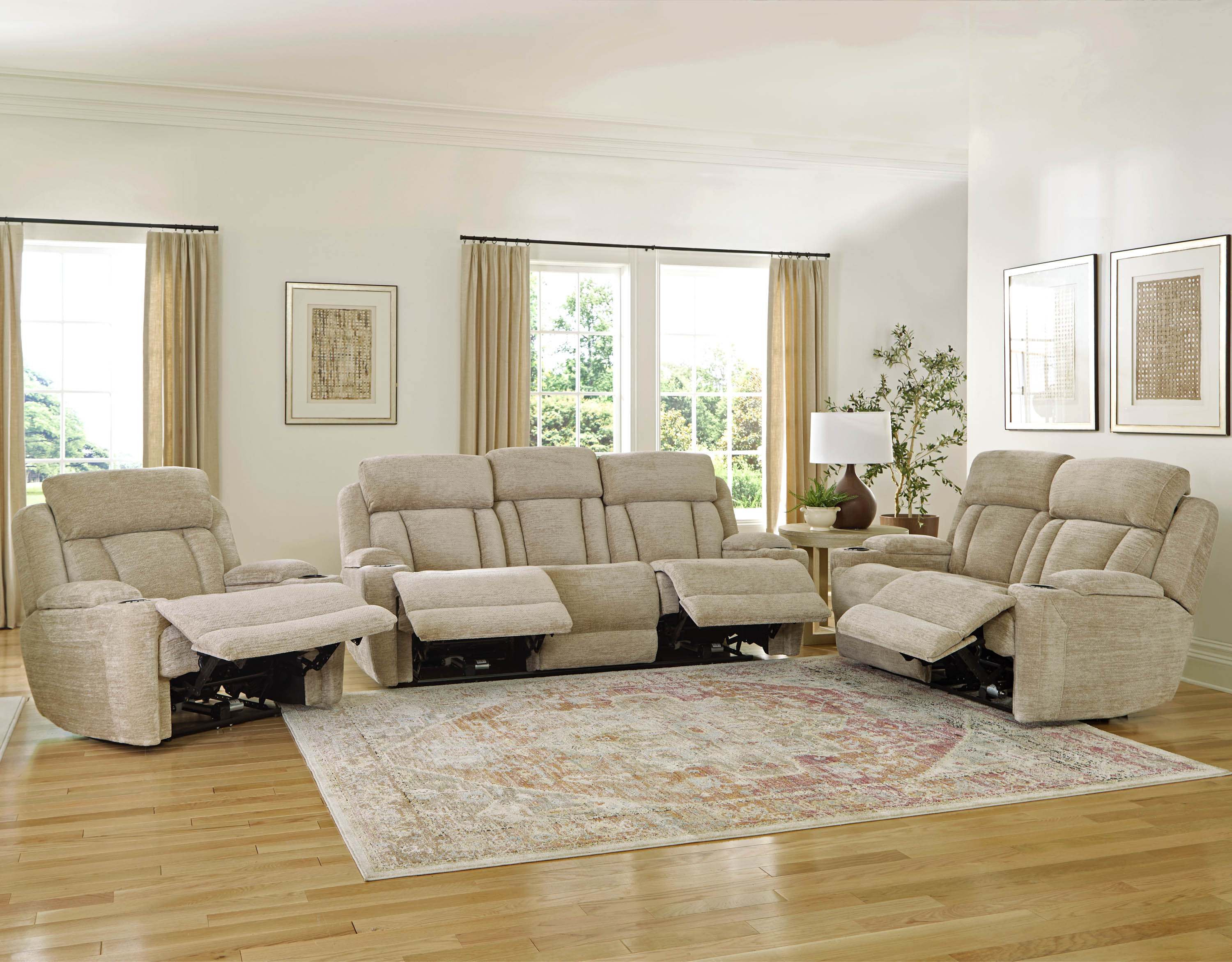 Parker Living Dalton - Lucky Fawn Power Reclining Sofa Loveseat and Recliner - Image 3