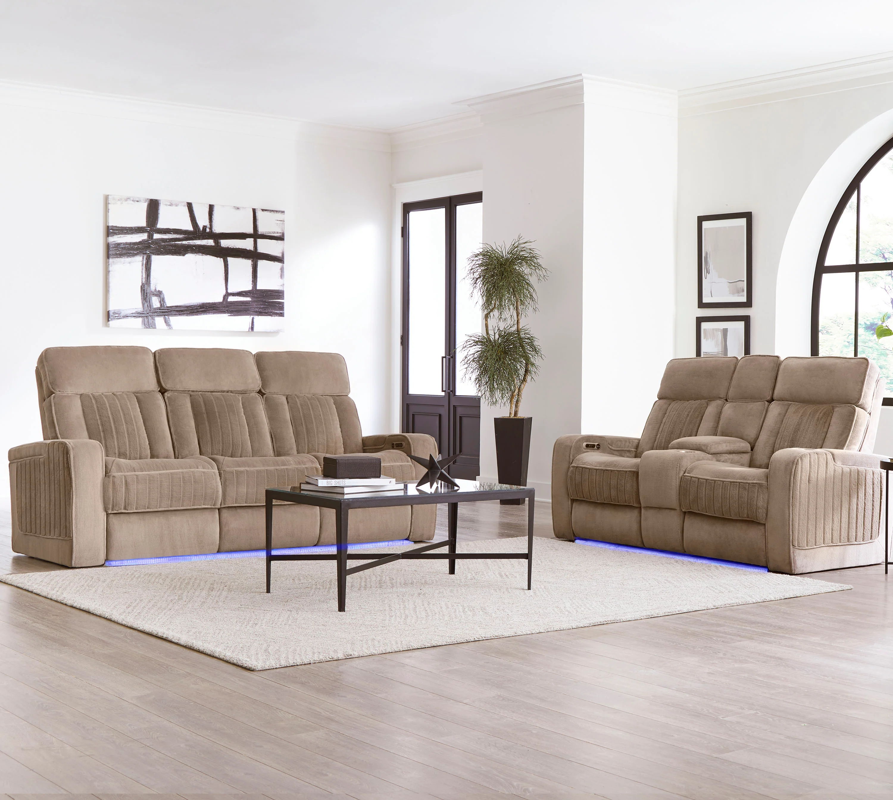 Parker Living Equinox - Mushroom Power Reclining Console Loveseat - Image 4