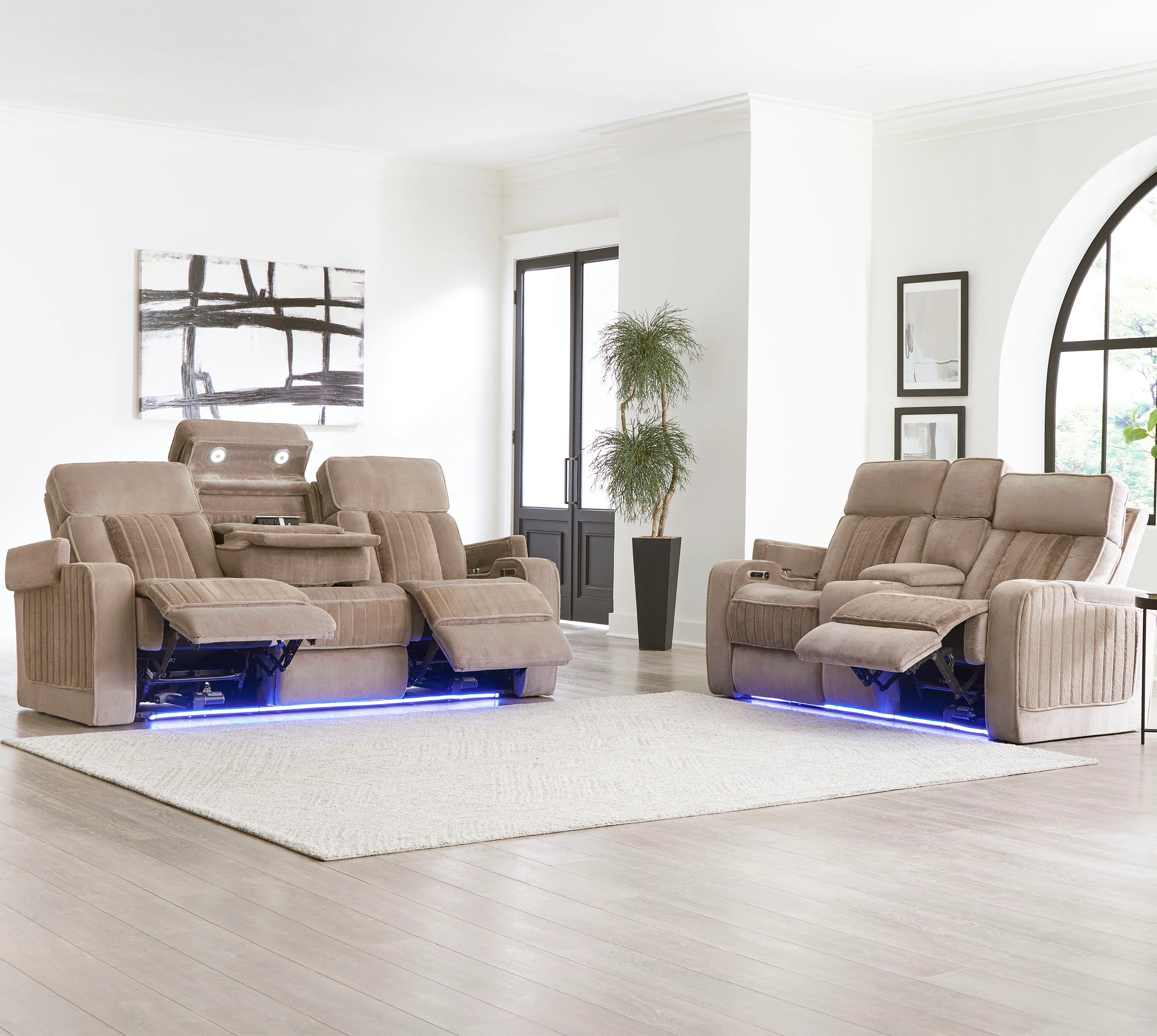 Parker Living Equinox - Mushroom Power Reclining Console Loveseat - Image 5