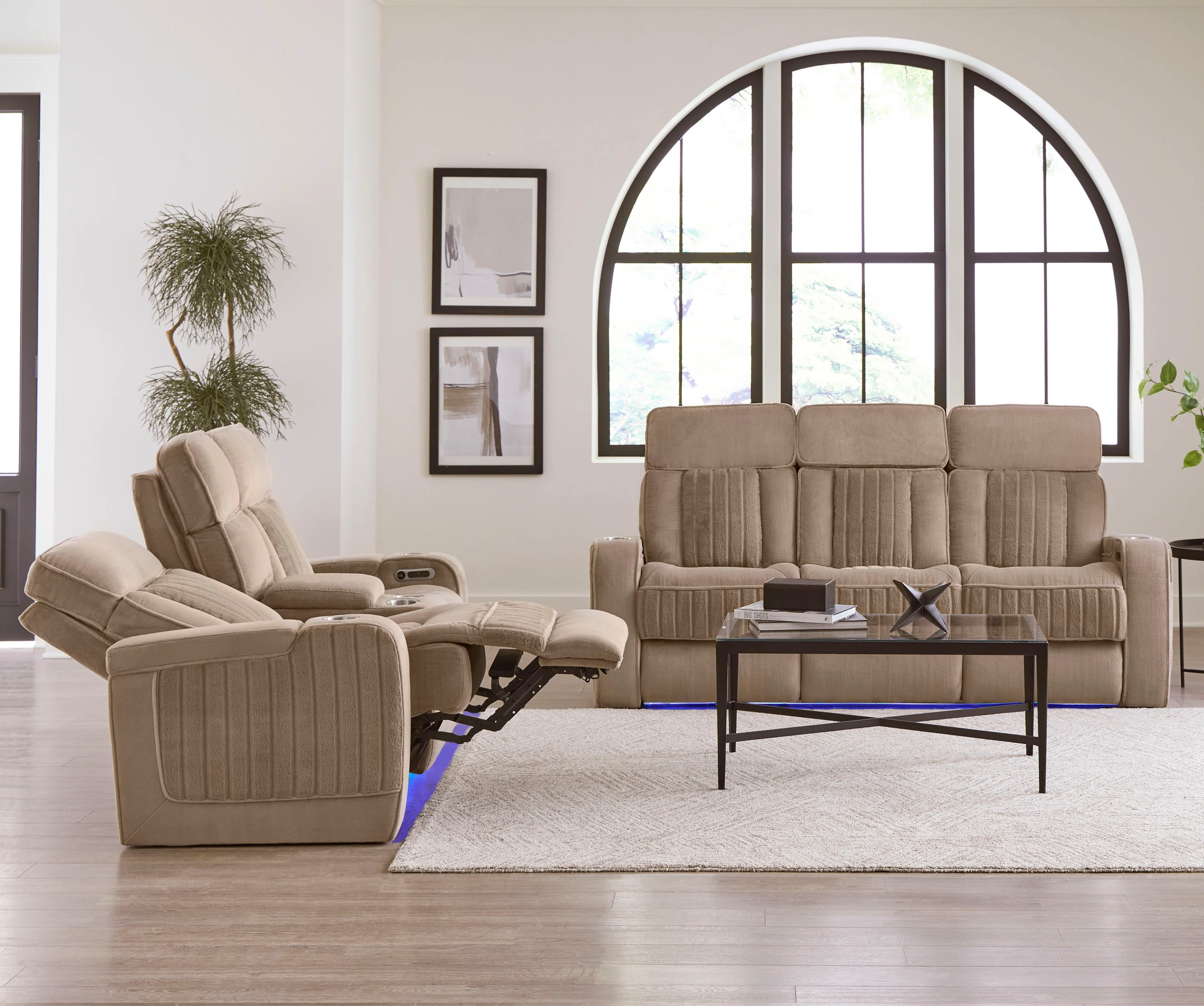 Parker Living Equinox - Mushroom Power Reclining Console Loveseat - Image 7