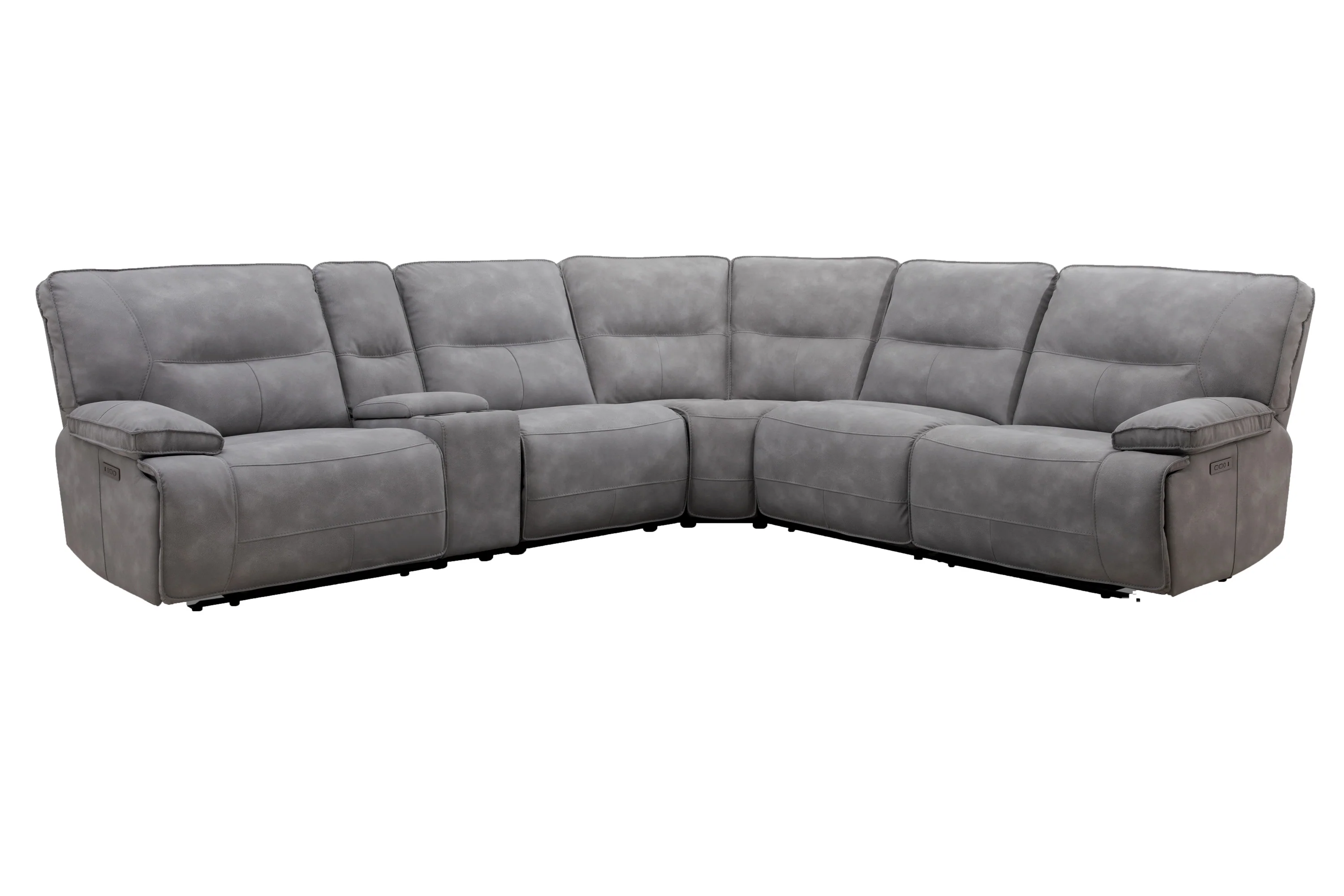 Parker Living Gladiator - Sky 6 Piece Modular Power Reclining Sectional with Power Adjustable Headrests - Image 2