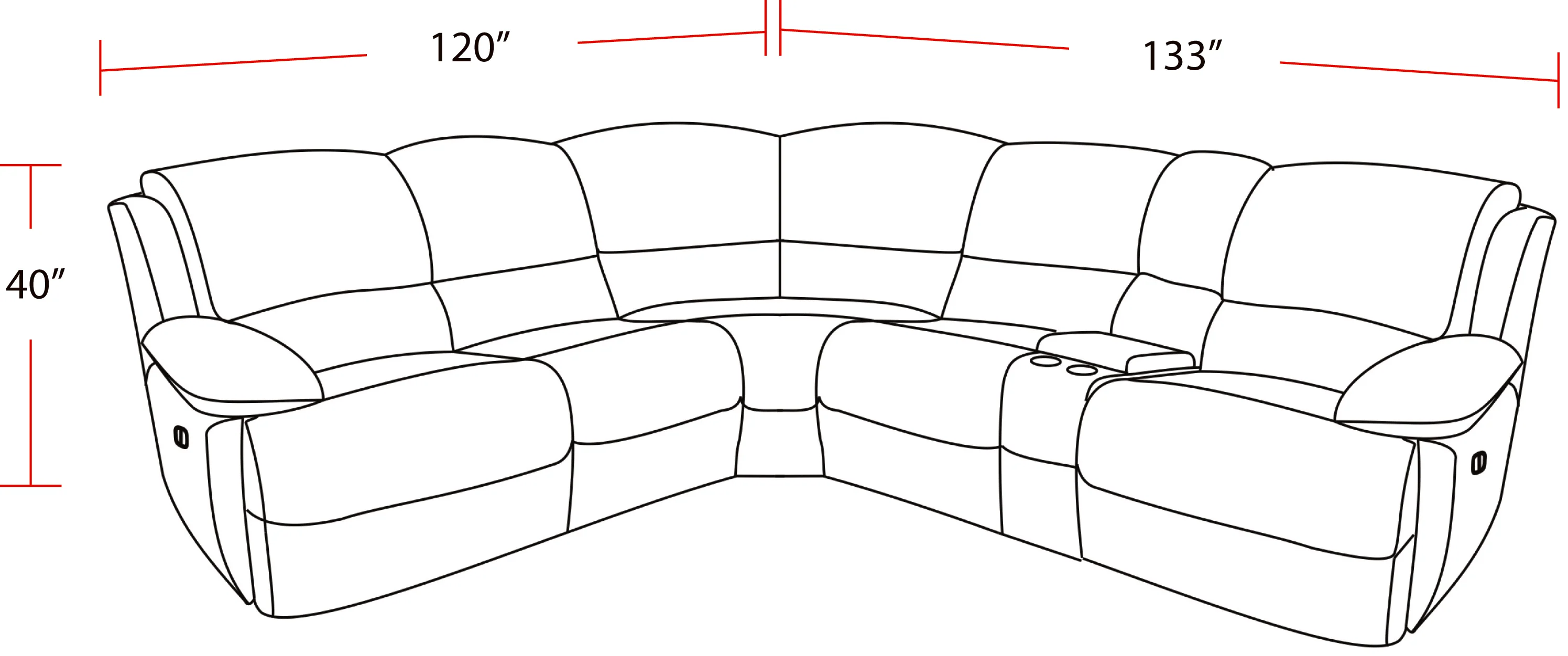 Parker Living Gladiator - Sky 6 Piece Modular Power Reclining Sectional with Power Adjustable Headrests - Image 6
