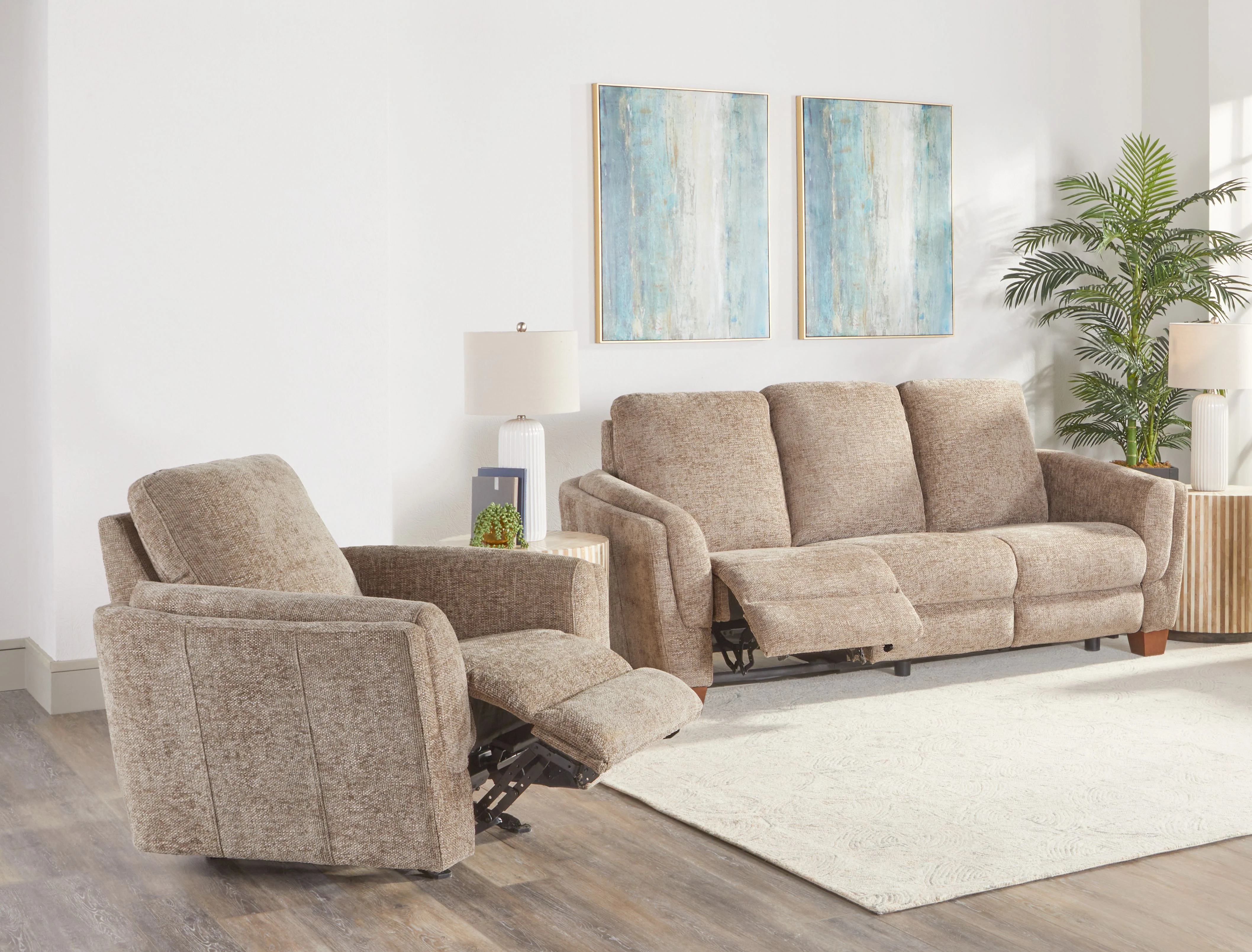 Parker Living Morehead - Biscotti Power Reclining Sofa and Recliner - Image 3