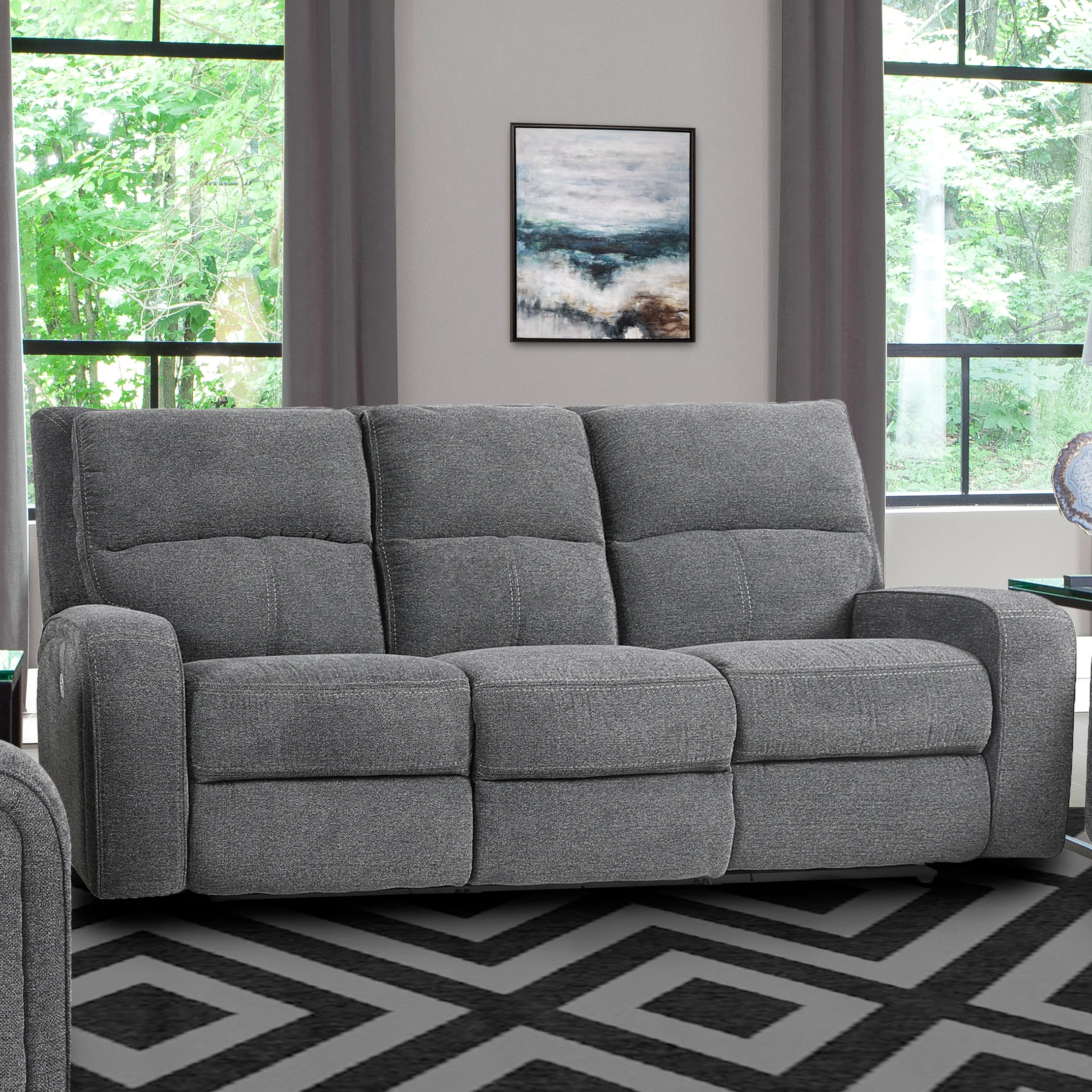 Parker Living Polaris - Bizmark Grey Power Reclining Sofa and Loveseat - Image 3