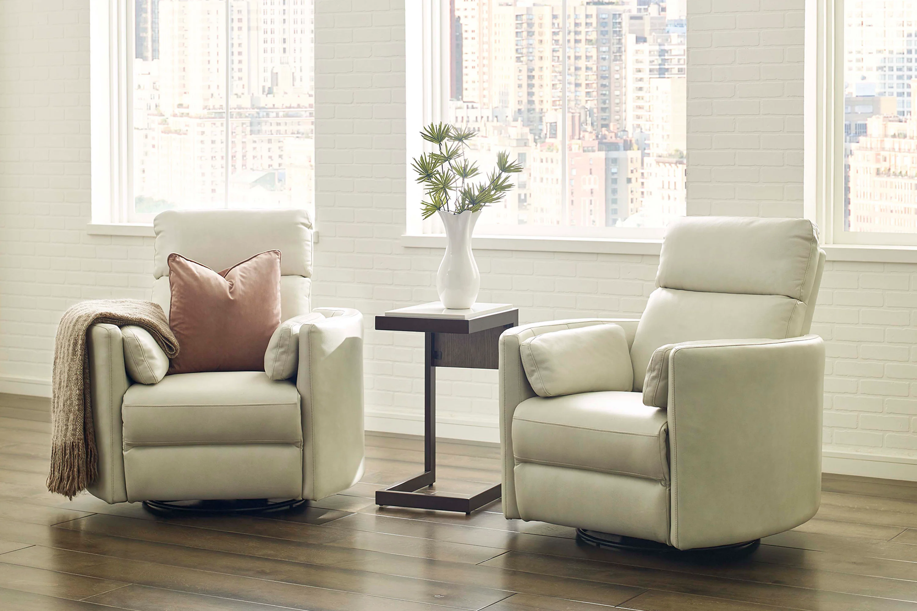 Parker Living Radius - Florence Ivory - Powered By Freemotion Cordless Power Swivel Glider Recliner Two Pack - Image 3