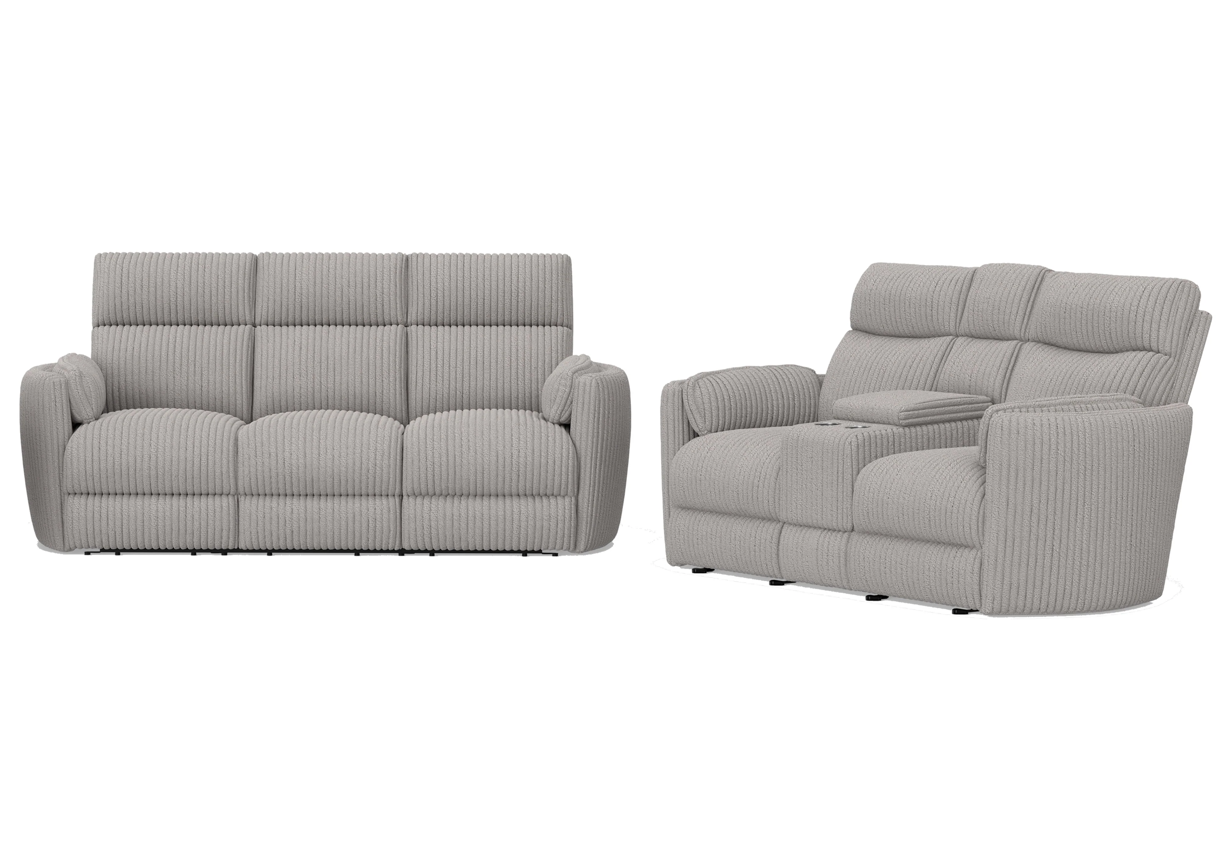 Parker Living Radius - Mega Grey Power Reclining Sofa and Loveseat - Image 2