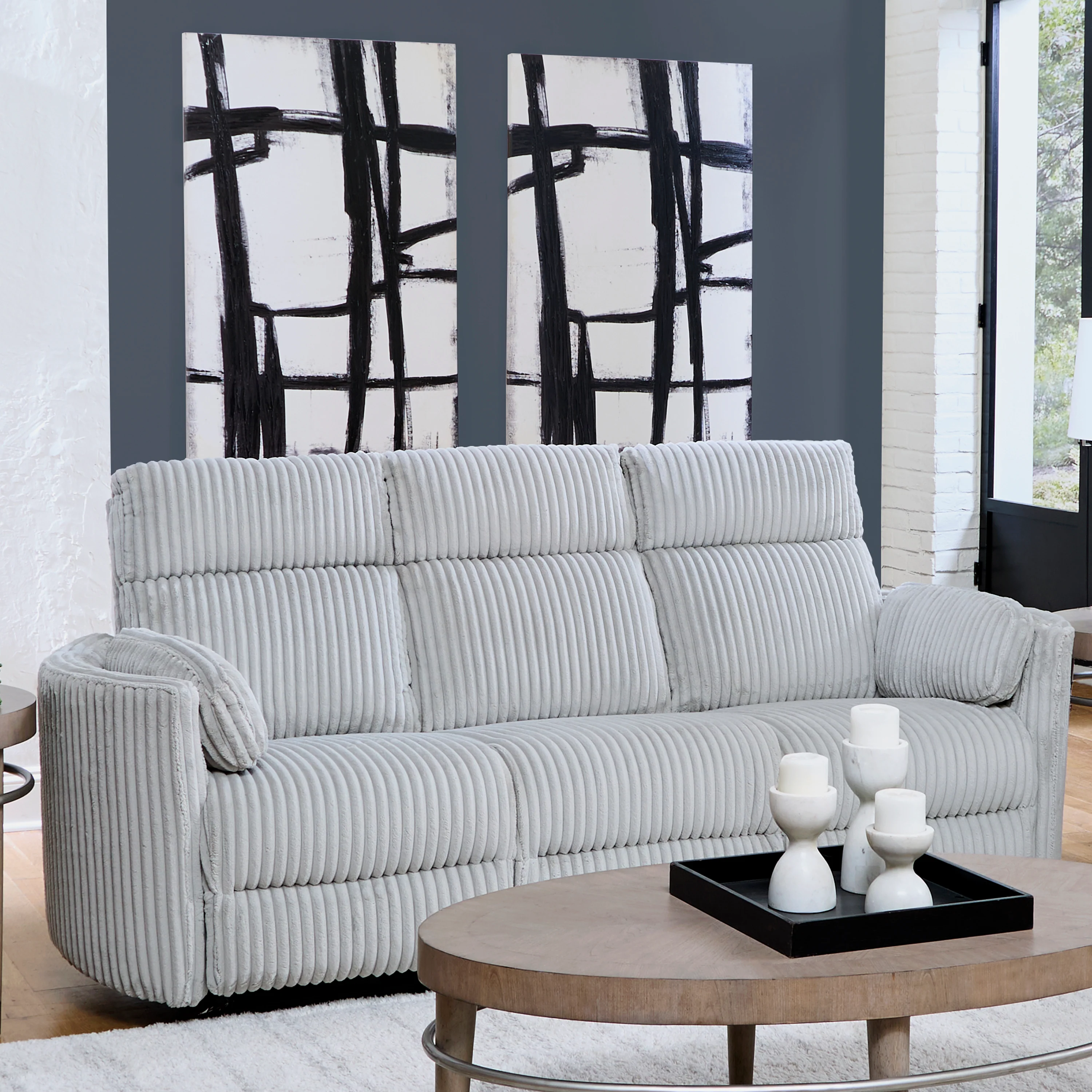 Parker Living Radius - Mega Grey Power Reclining Sofa and Loveseat - Image 3