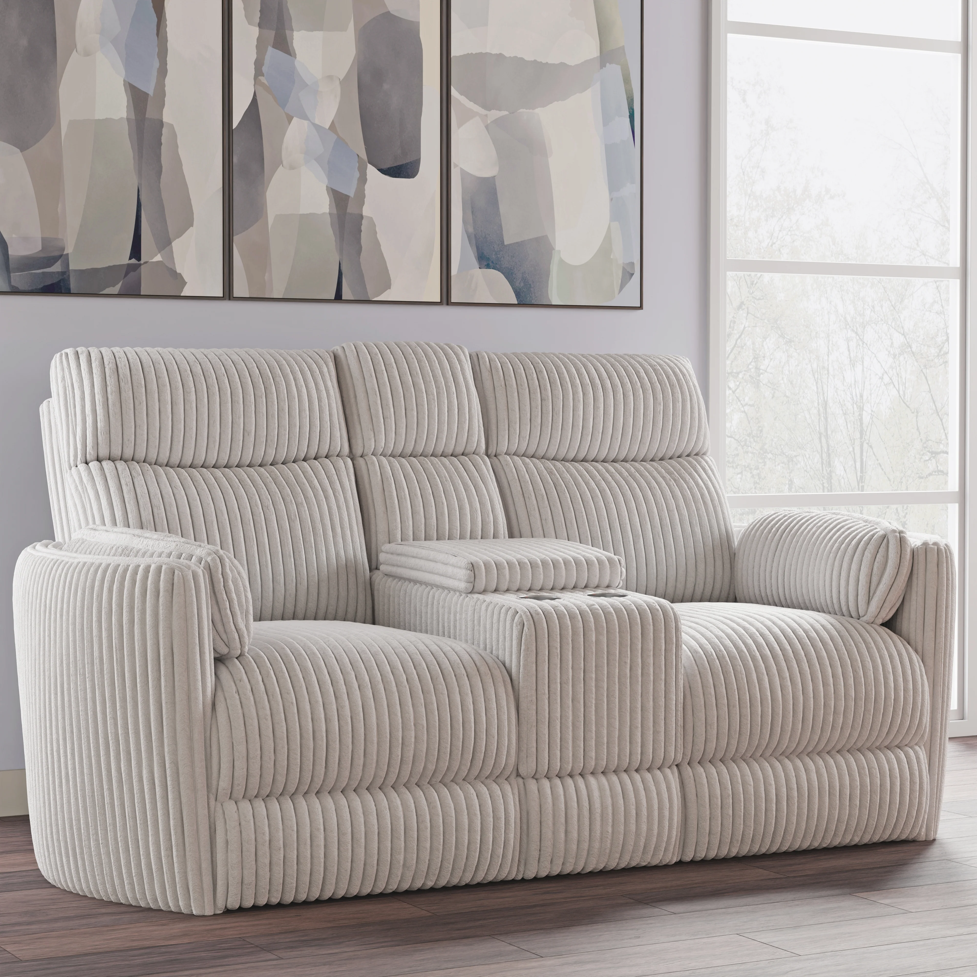 Parker Living Radius - Mega Ivory Power Glider Reclining Console Loveseat - Image 4