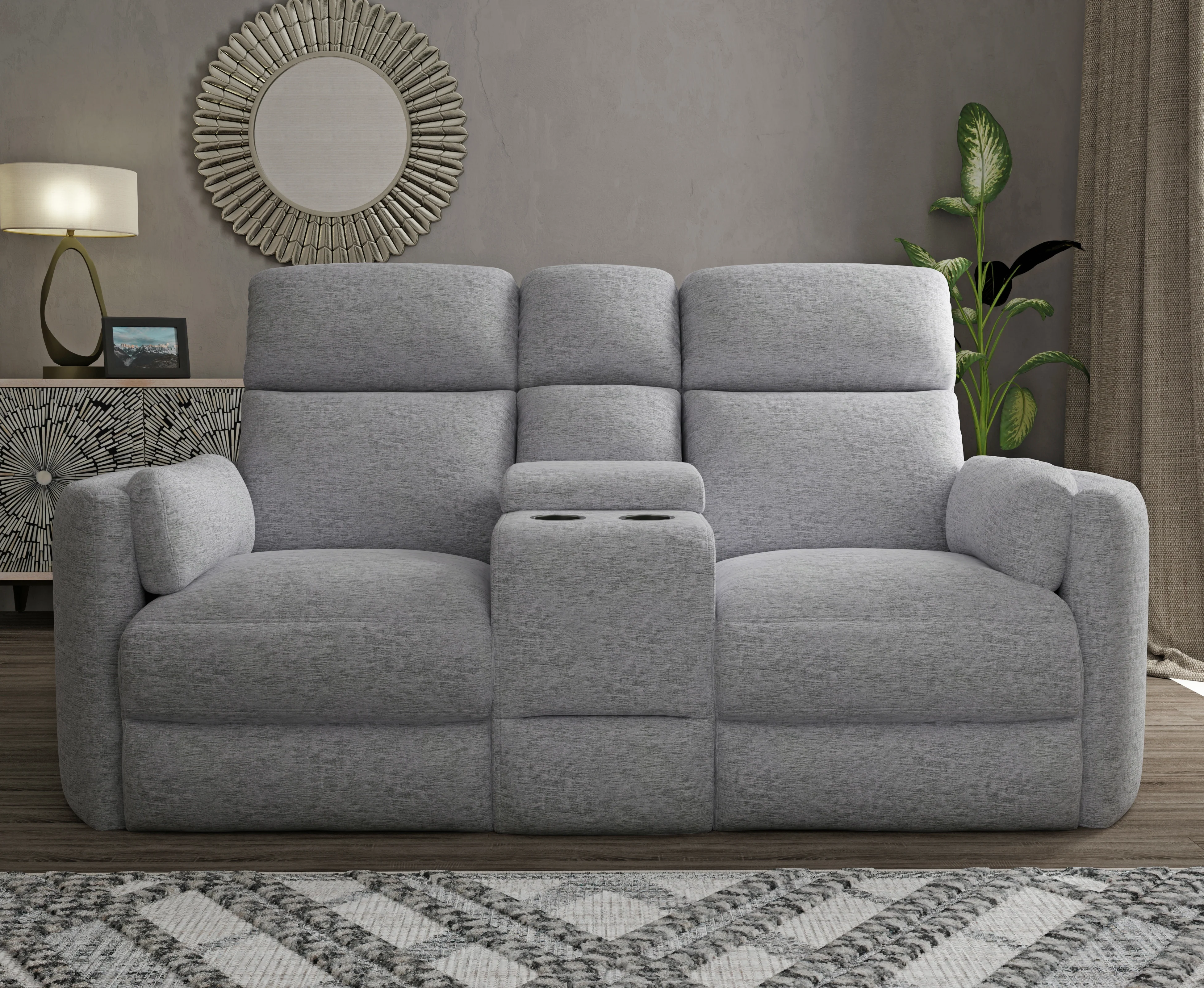 Parker Living Radius - Mineral Power Glider Reclining Console Loveseat - Image 6
