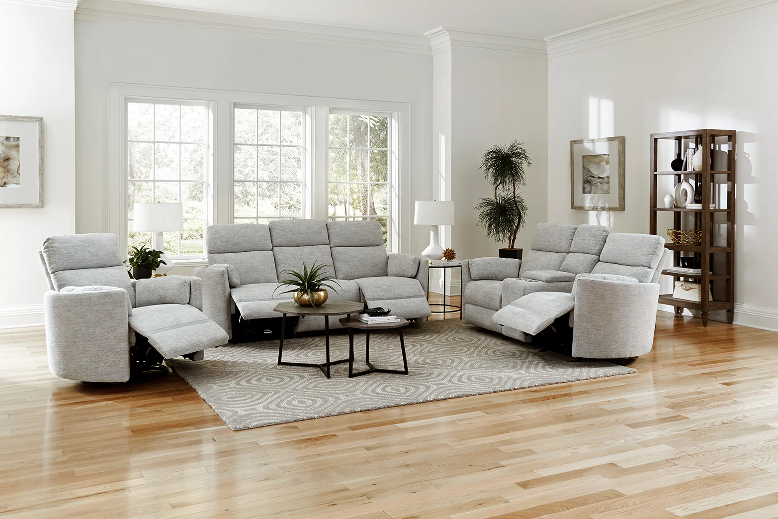Parker Living Radius - Mineral Power Reclining Sofa Loveseat and Recliner - Image 3