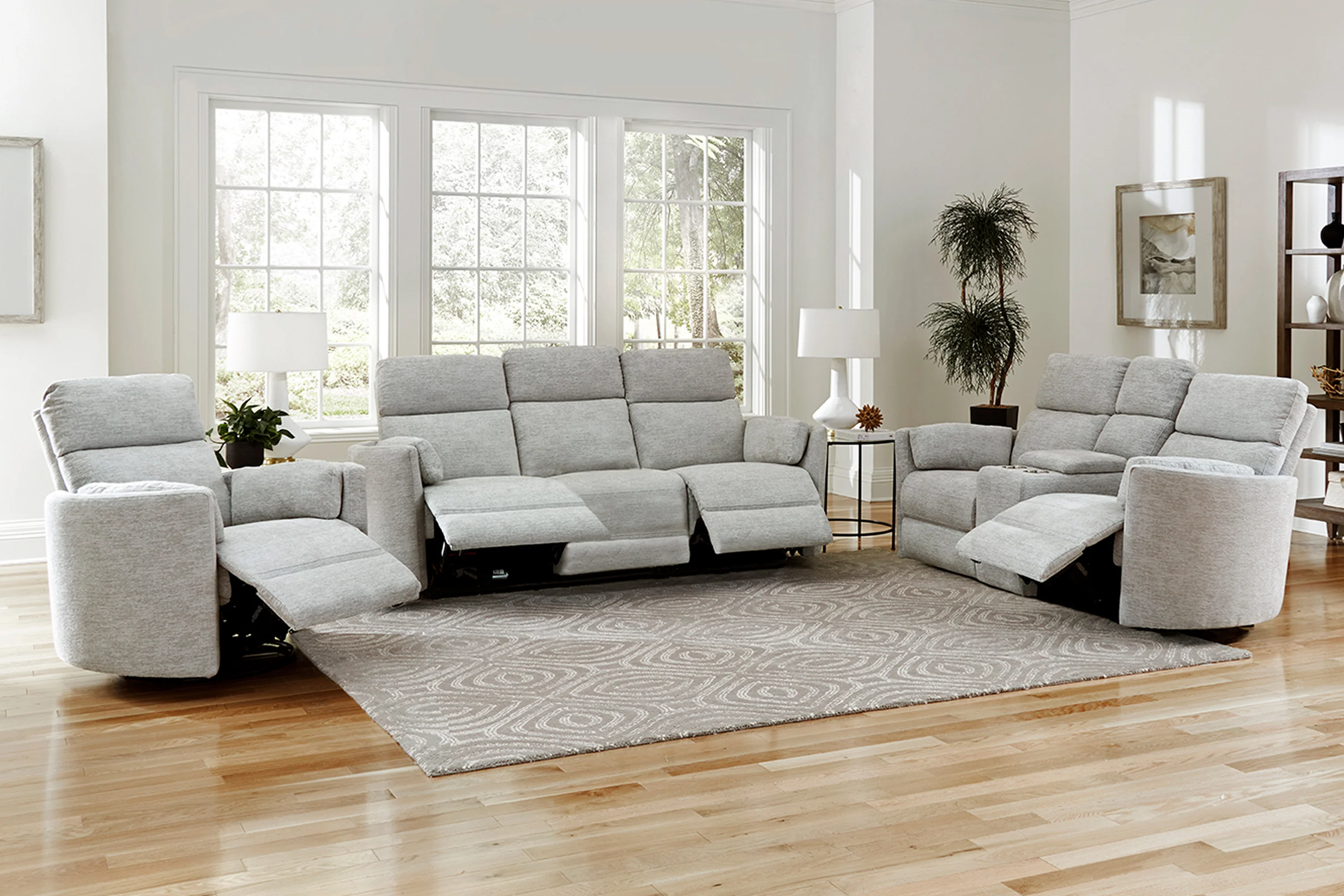 Parker Living Radius - Mineral Power Reclining Sofa Loveseat and Recliner - Image 5