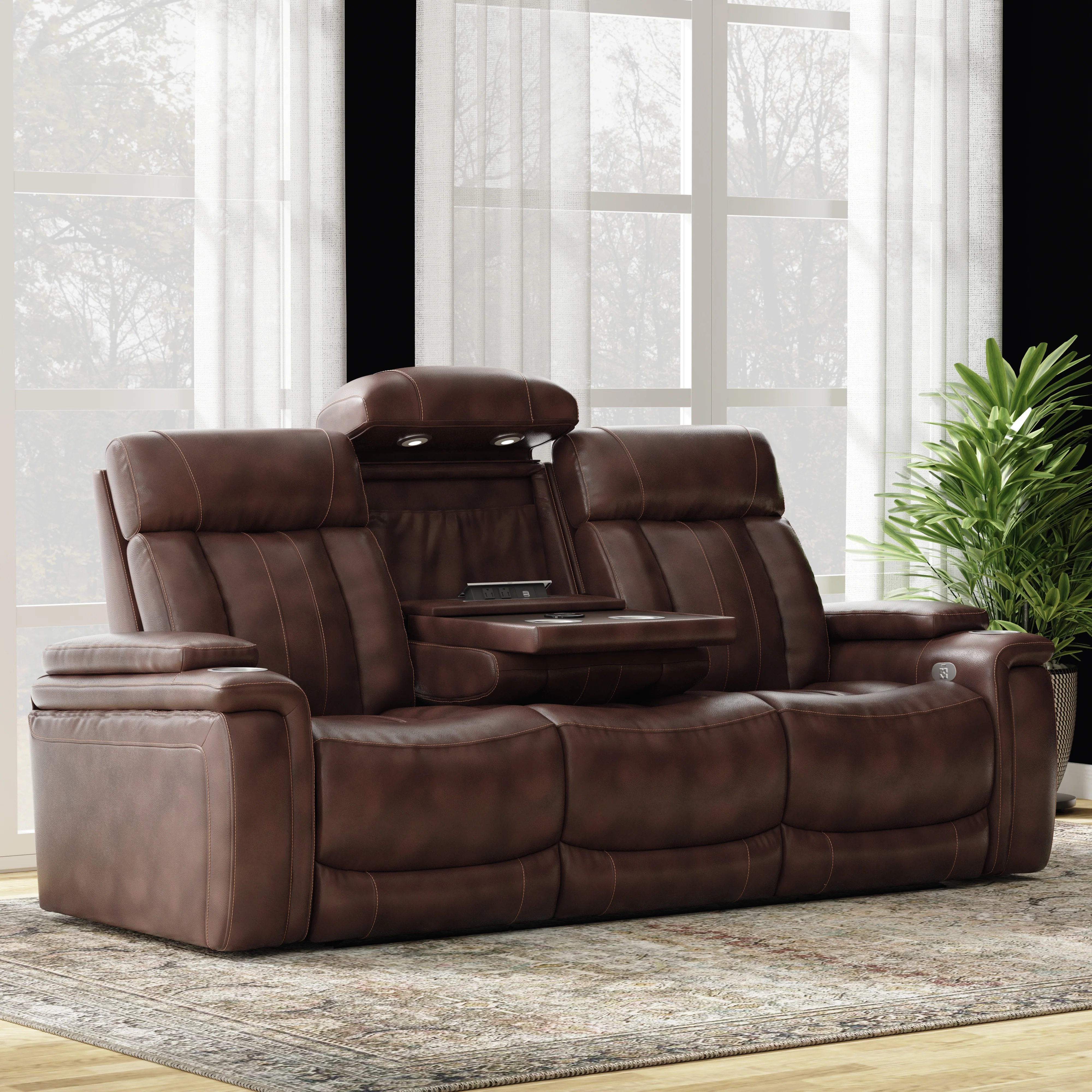 Parker Living Royce - Fantom Brown Power Reclining Sofa and Loveseat - Image 3