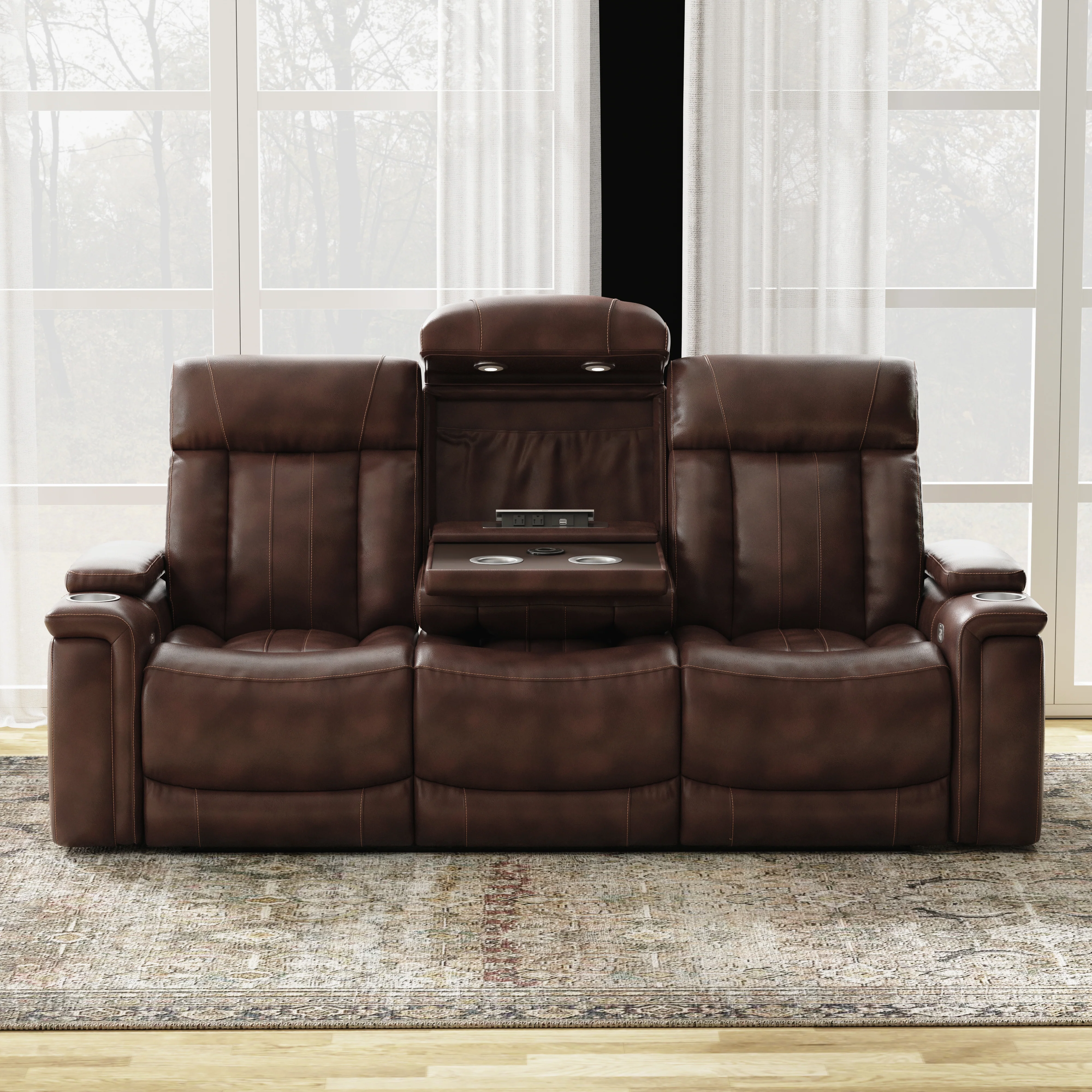 Parker Living Royce - Fantom Brown Power Reclining Sofa and Loveseat - Image 5