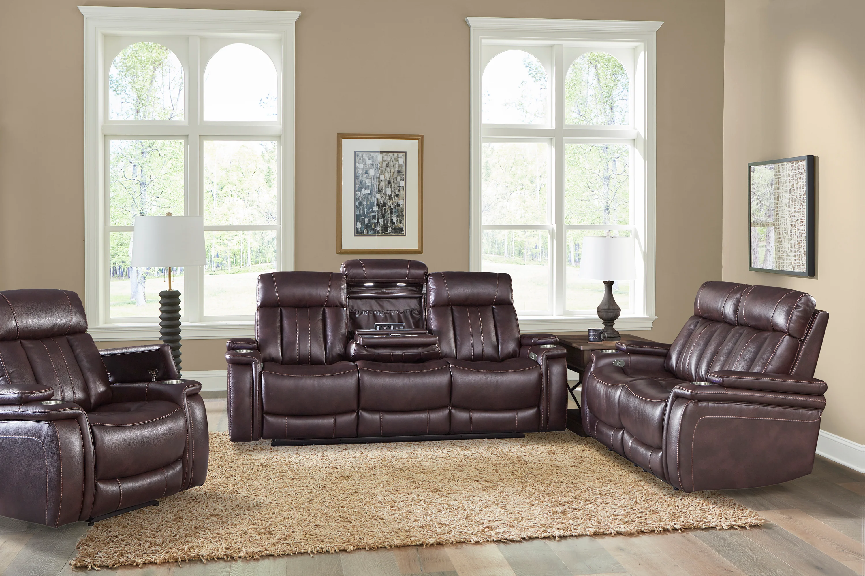 Parker Living Royce - Fantom Brown Power Reclining Sofa Loveseat and Recliner - Image 3