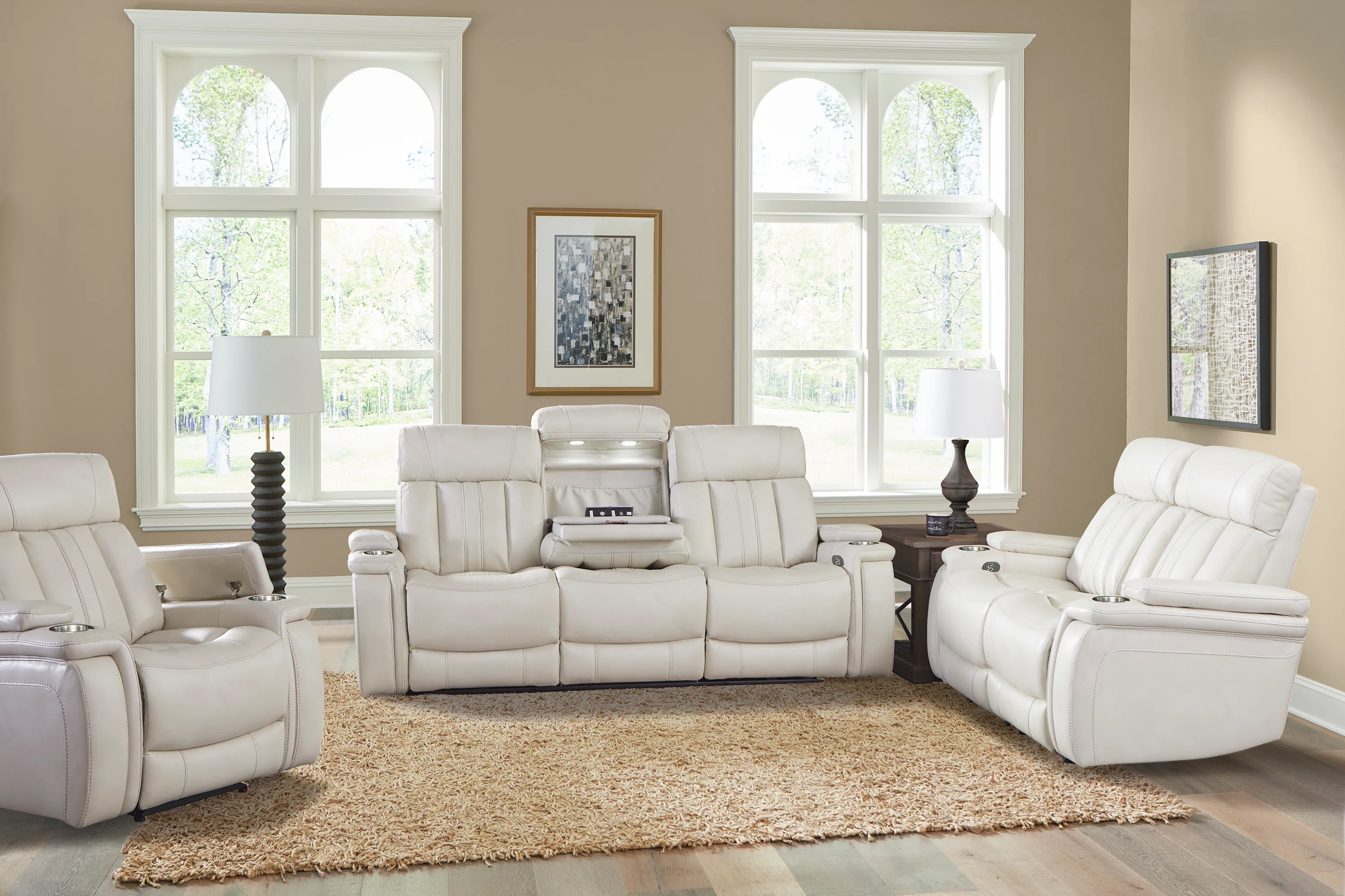 Parker Living Royce - Fantom Ivory Power Reclining Loveseat - Image 4