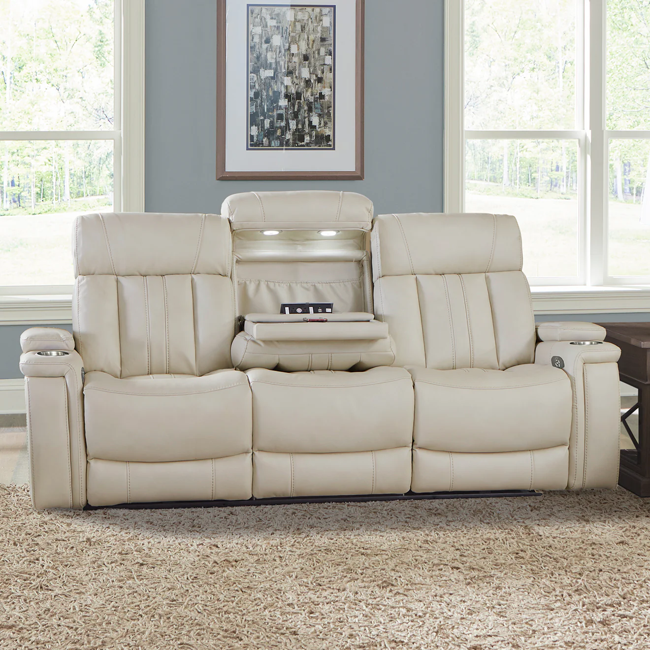 Parker Living Royce - Fantom Ivory Power Reclining Sofa and Recliner - Image 4