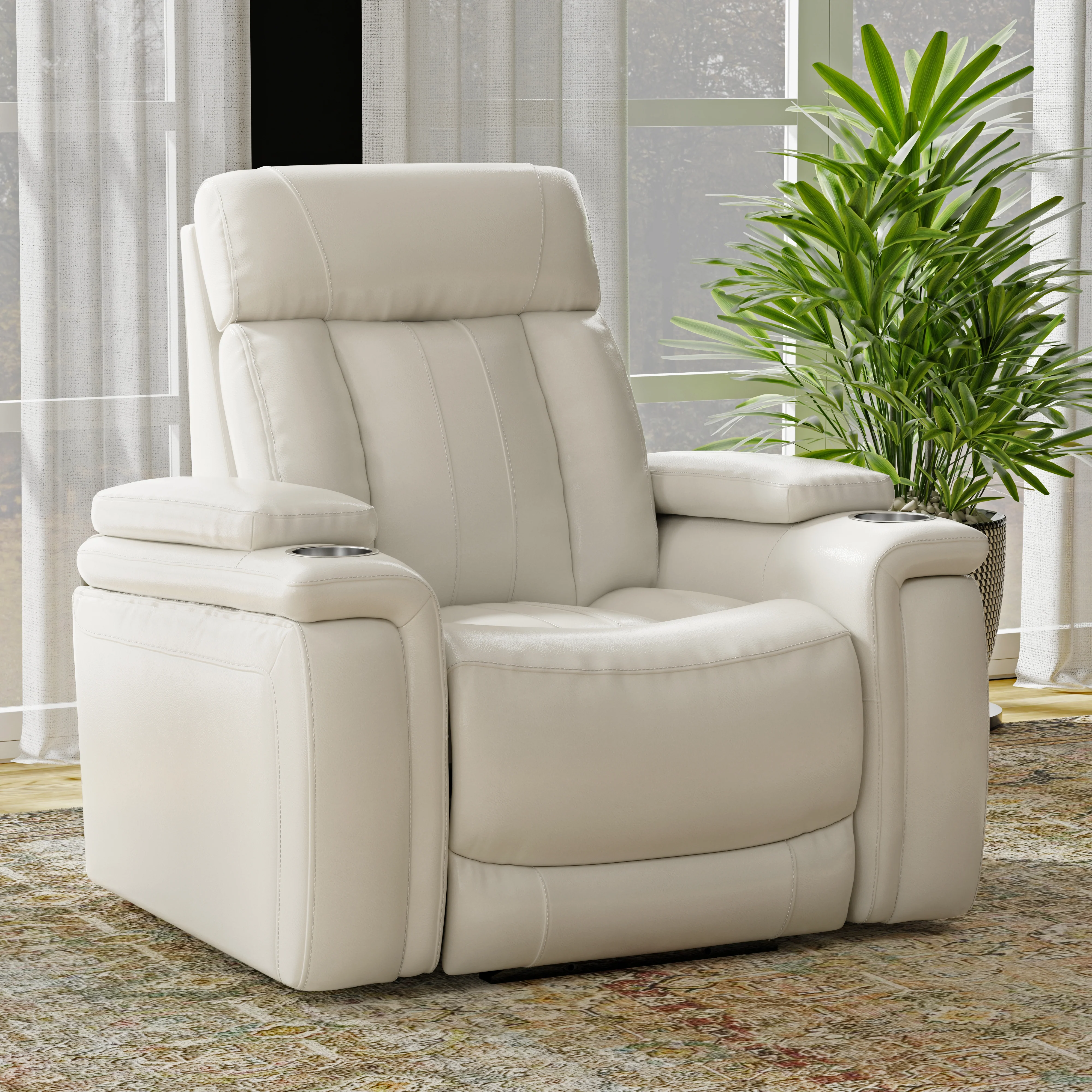 Parker Living Royce - Fantom Ivory Power Reclining Sofa Loveseat and Recliner - Image 7