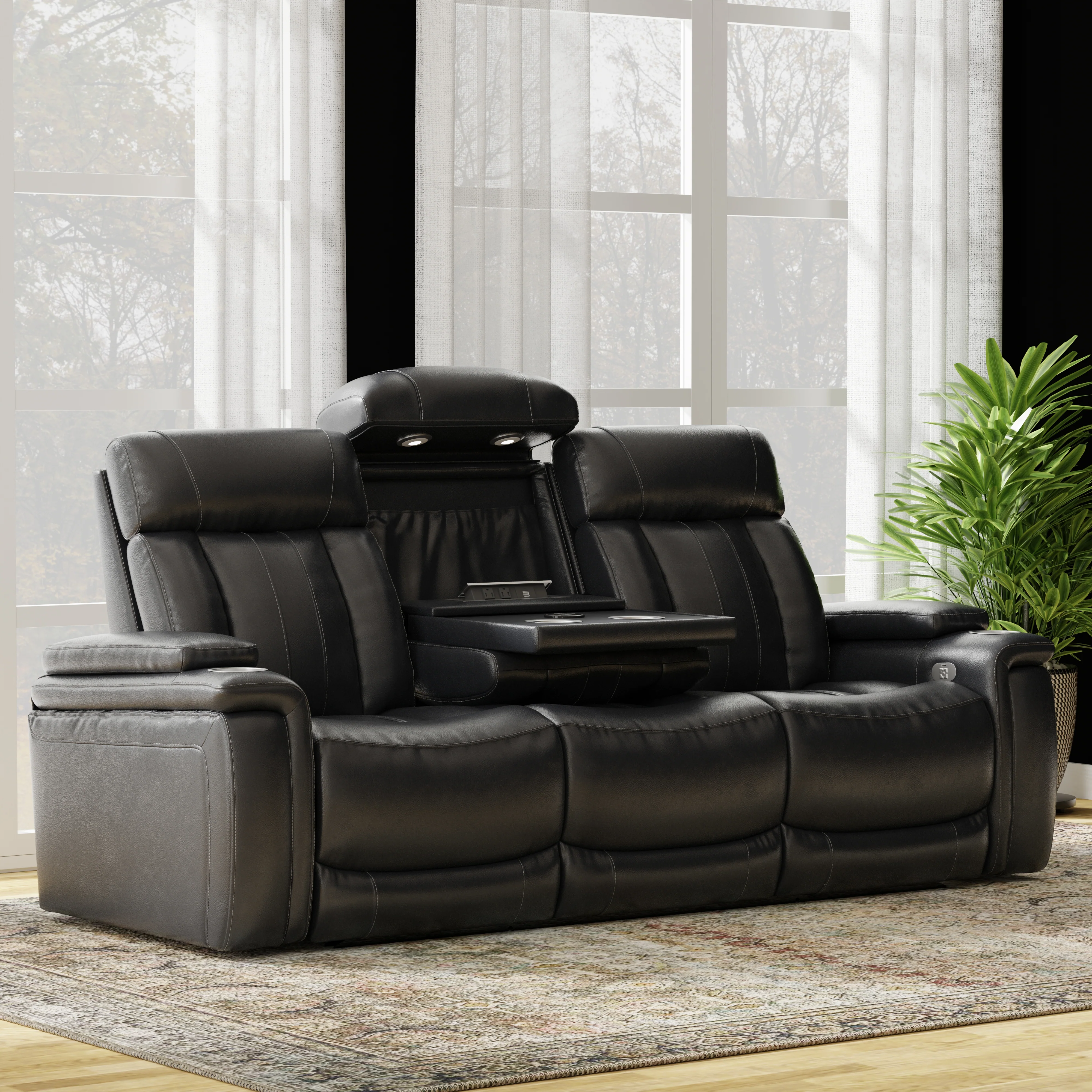 Parker Living Royce - Midnight Power Reclining Sofa Loveseat and Recliner - Image 4