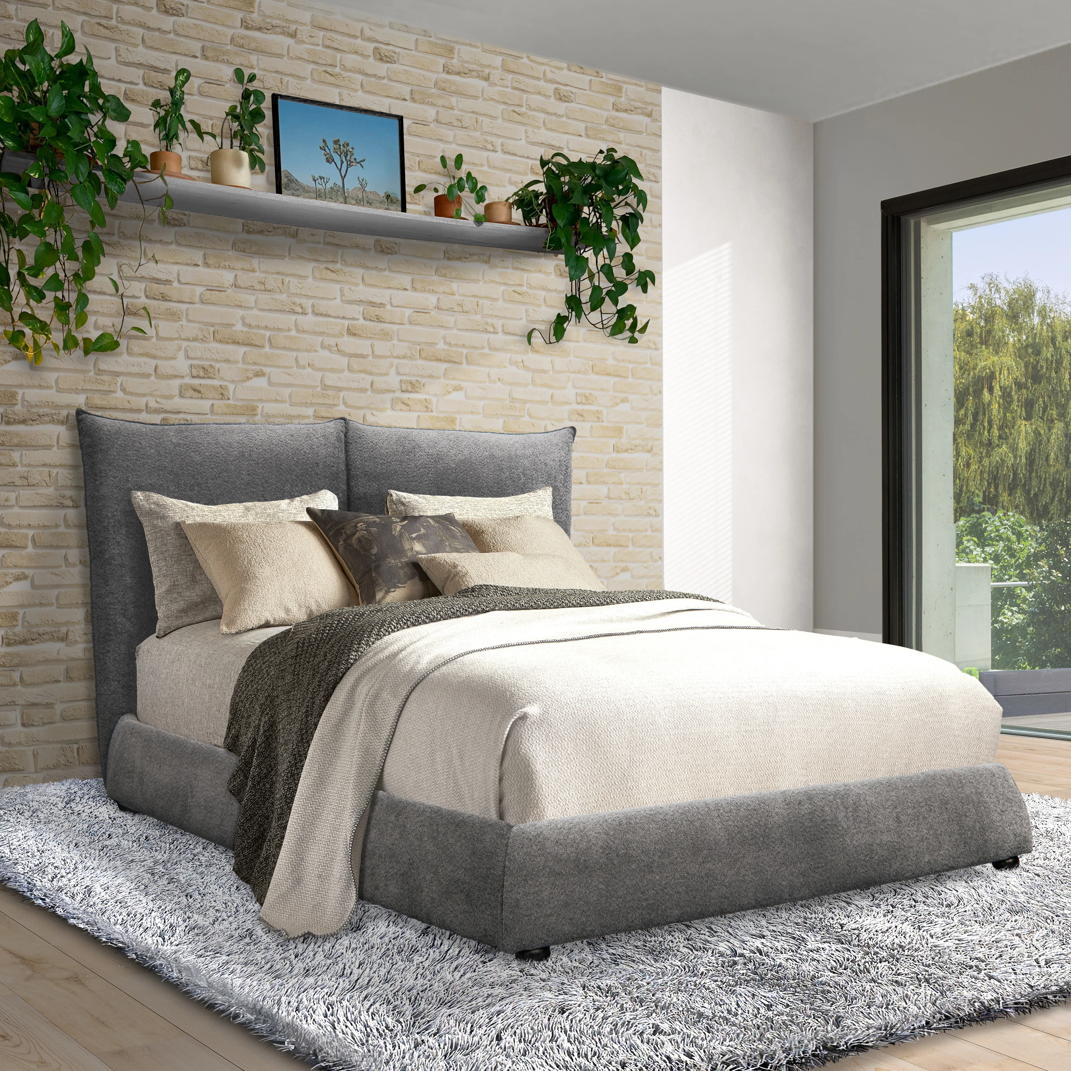 Parker Living Sleep Cumulus - Cozy Charcoal King Bed