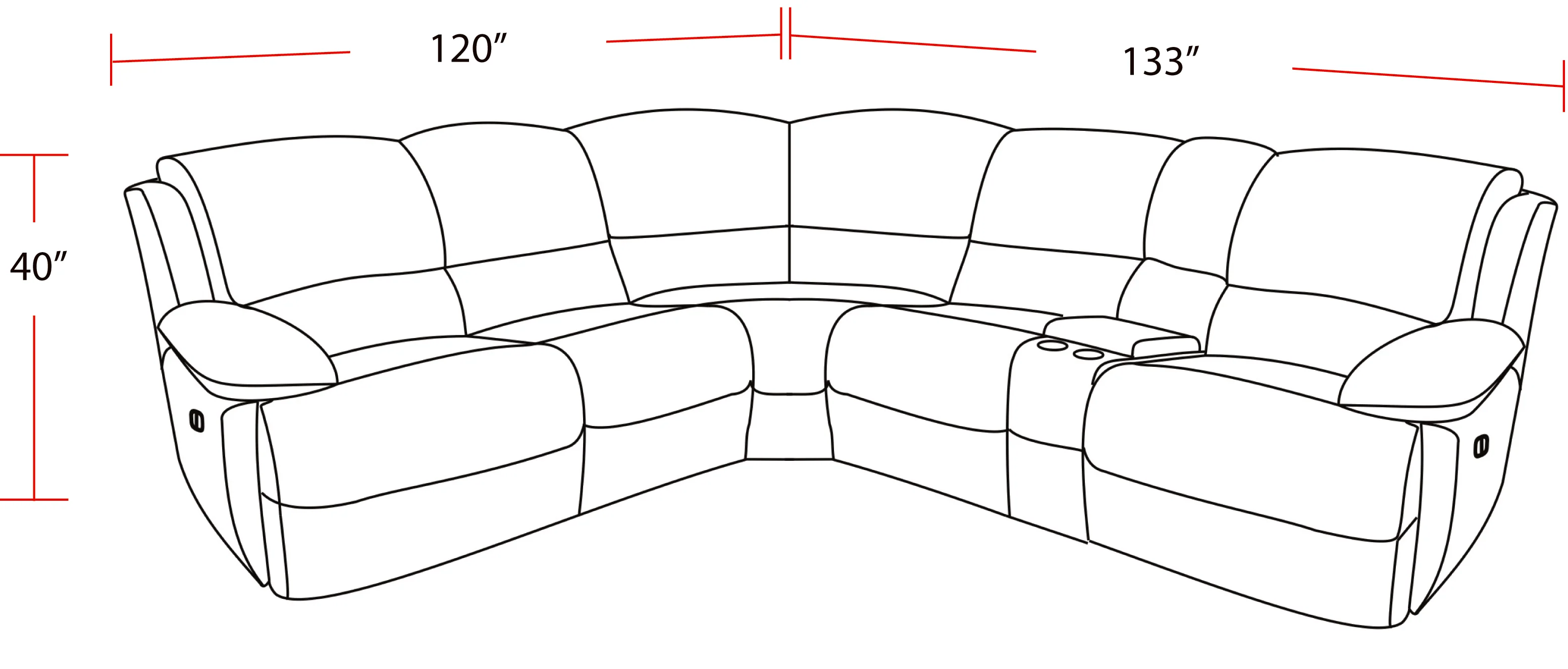 Parker Living Spartacus - Chocolate 6 Piece Modular Power Reclining Sectional with Power Adjustable Headrests - Image 4