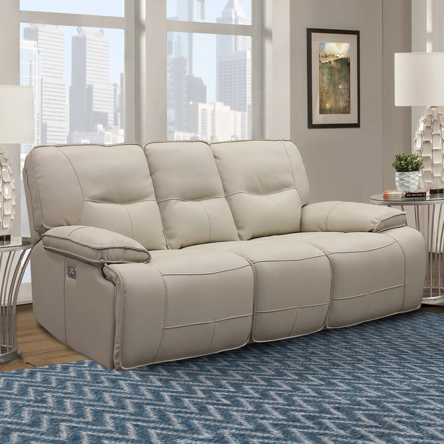 Parker Living Spartacus - Oyster Power Reclining Sofa Loveseat and Recliner - Image 4
