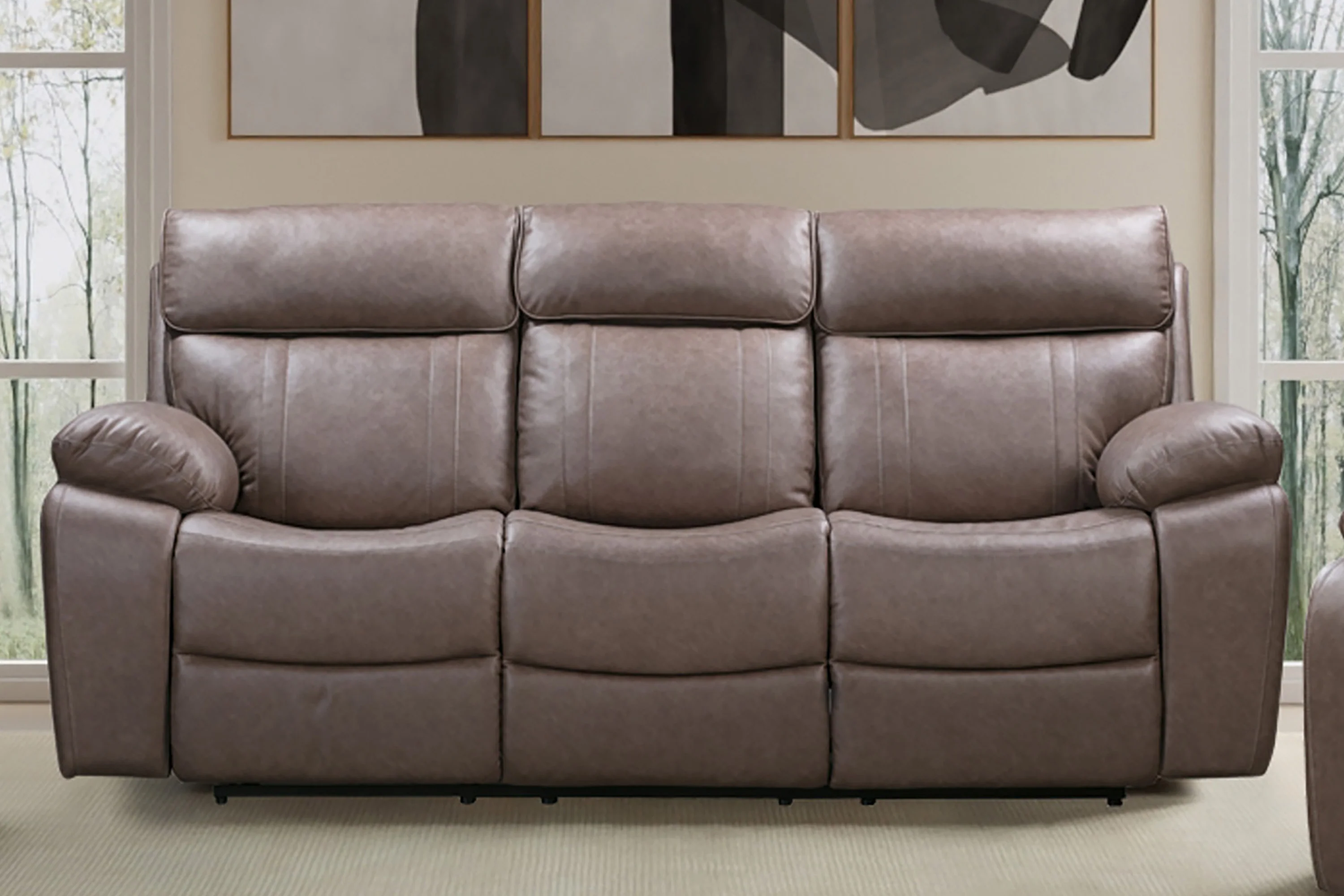 Parker Living Theon - Stokes Toffee Manual Reclining Sofa Loveseat and Recliner - Image 3