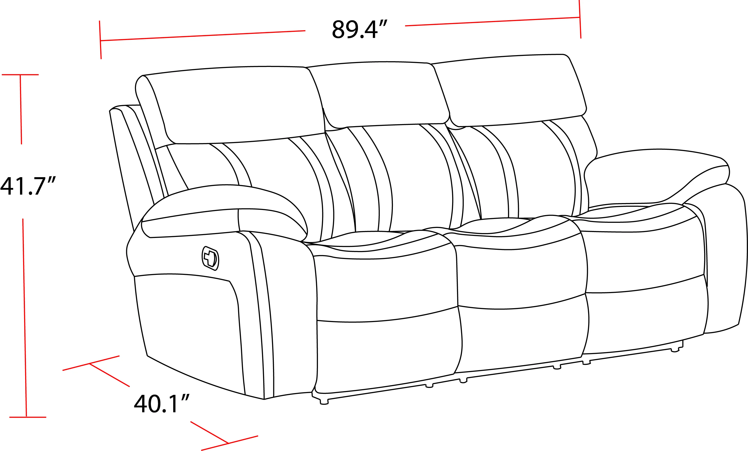 Parker Living Theon - Stokes Toffee Manual Reclining Sofa with Drop Down Table - Image 4