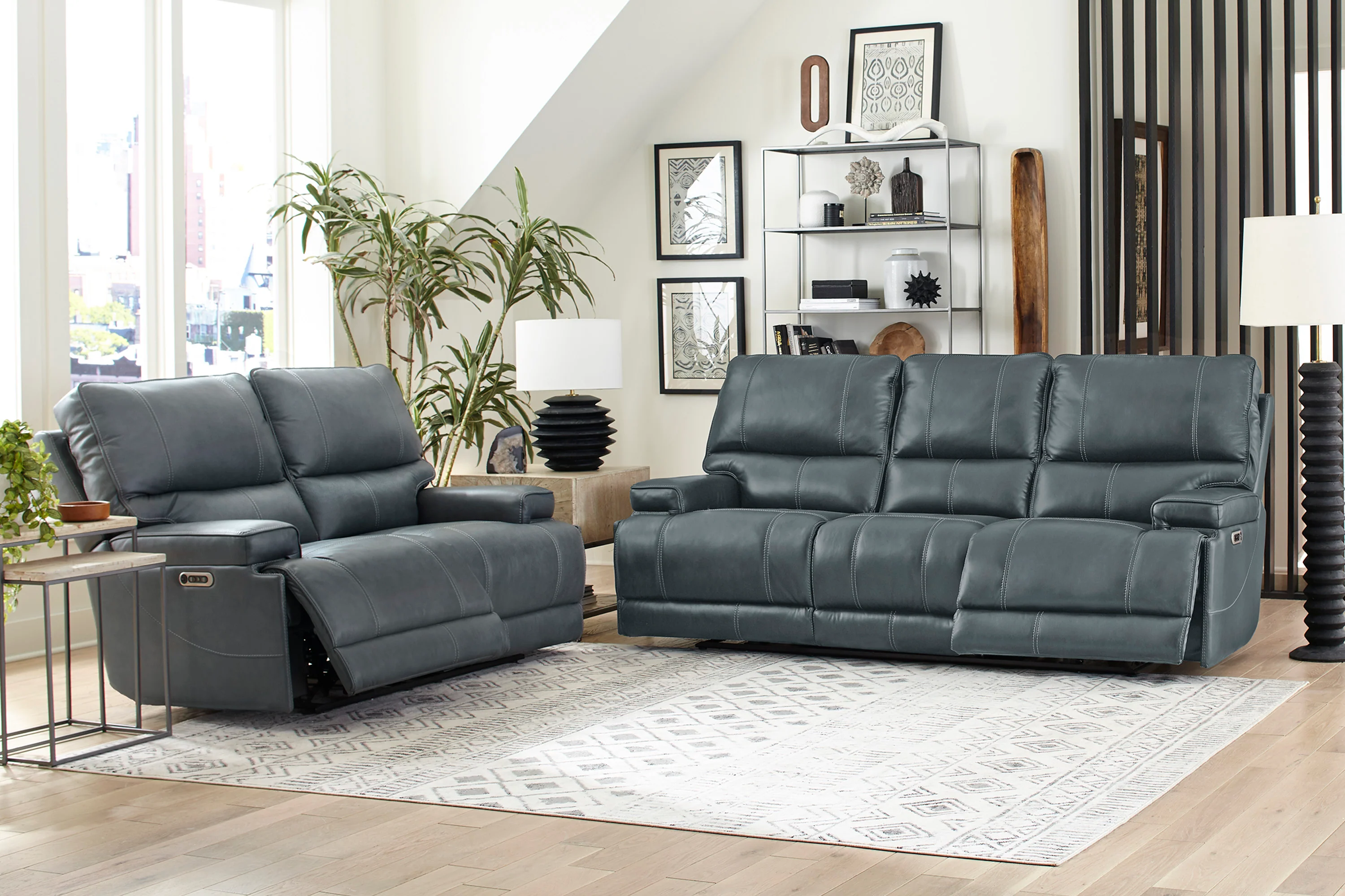 Parker Living Whitman - Verona Azure - Powered By Freemotion Power Reclining Sofa Loveseat and Recliner - Image 5
