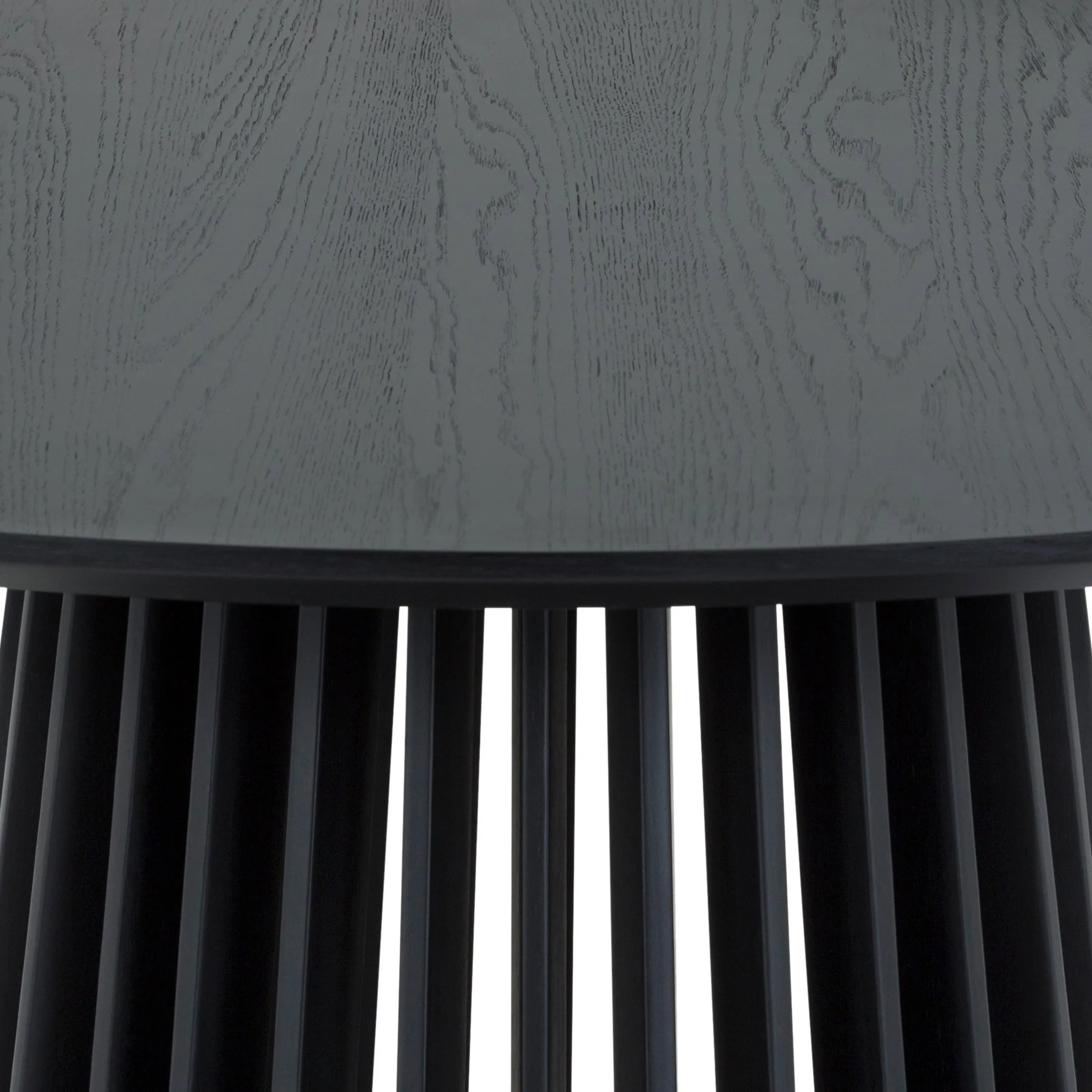 Pasadena 47" Wood Round Dining Table in Black Oak Finish - Image 3