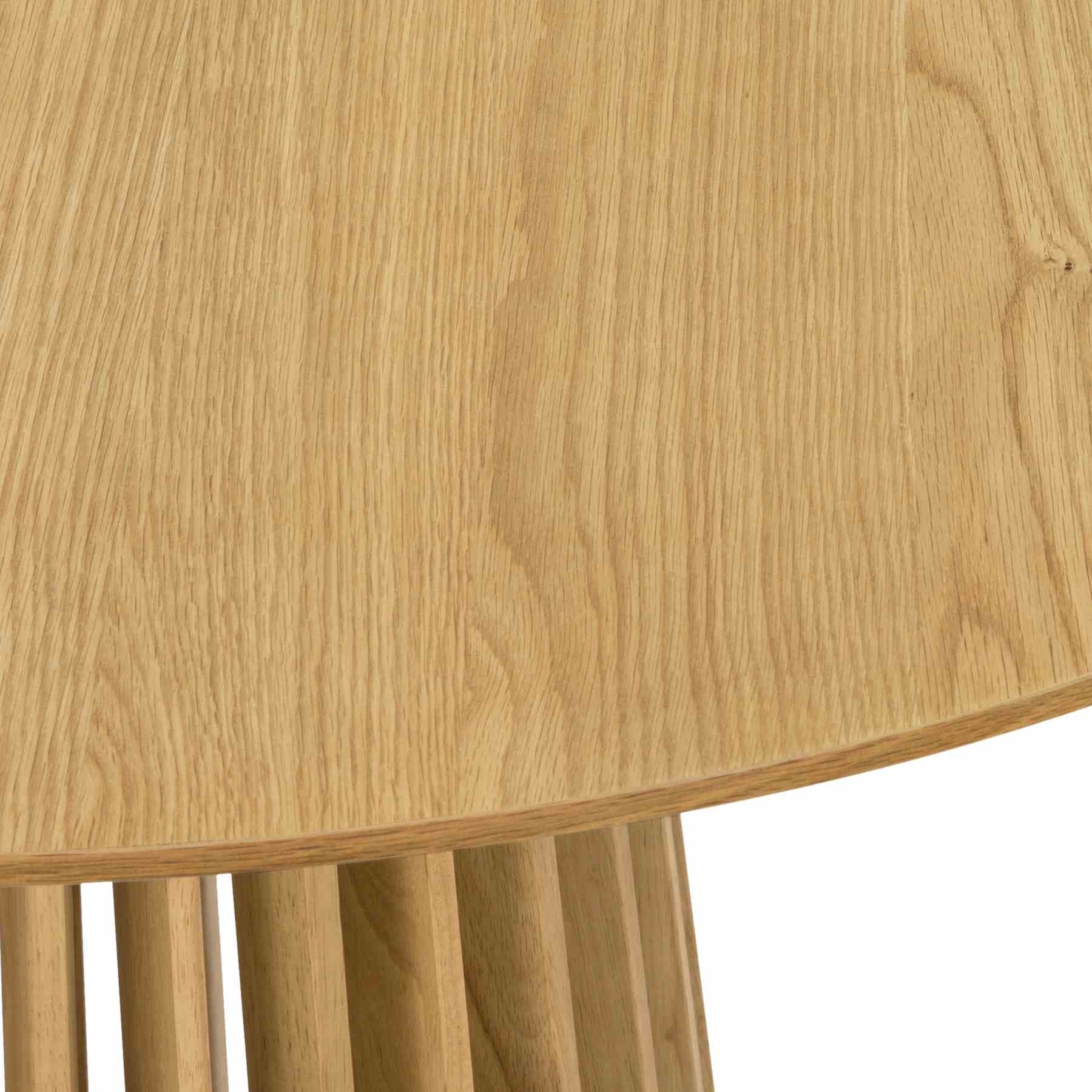 Pasadena 79" Wood Oval Dining Table in Natural Oak Finish - Image 5