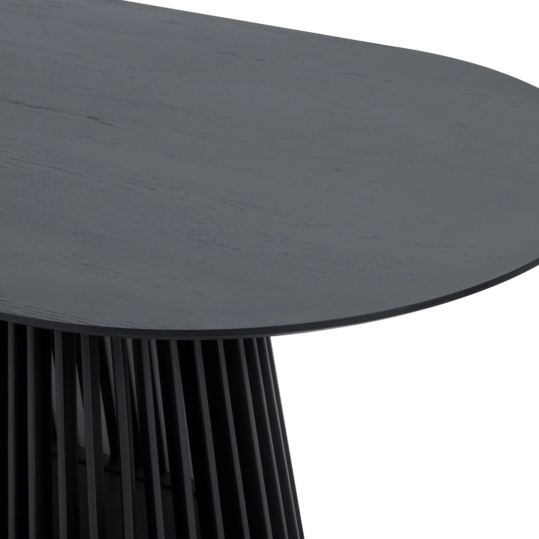 Pasadena Apache 6 Piece Oval Dining Set with Buffet in Black Oak Finish with Faux Leather - Image 9