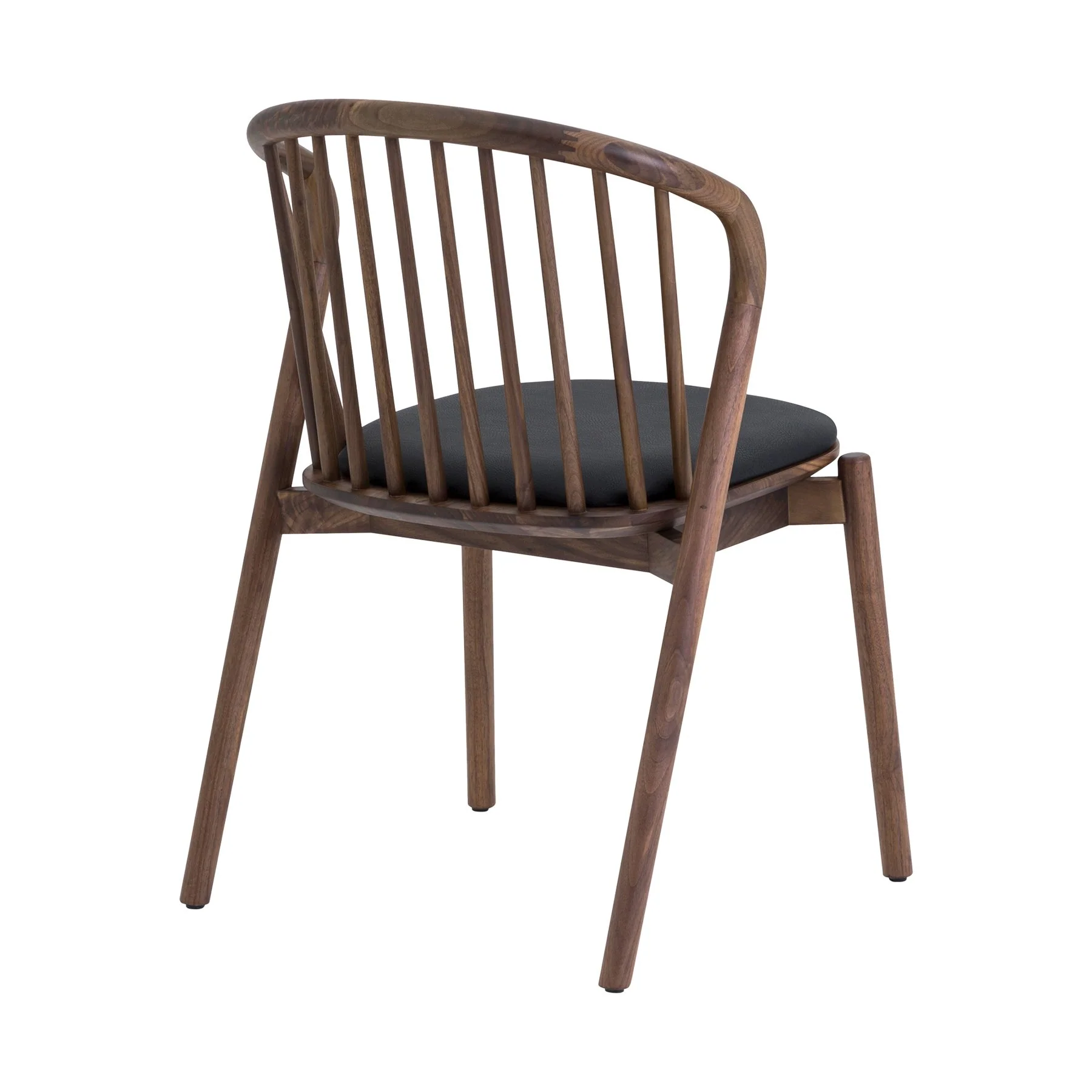 Pasadena Echo 6 Piece Oval Dining Set with Buffet in Black Oak Finish with Walnut Finish Chairs - Image 3