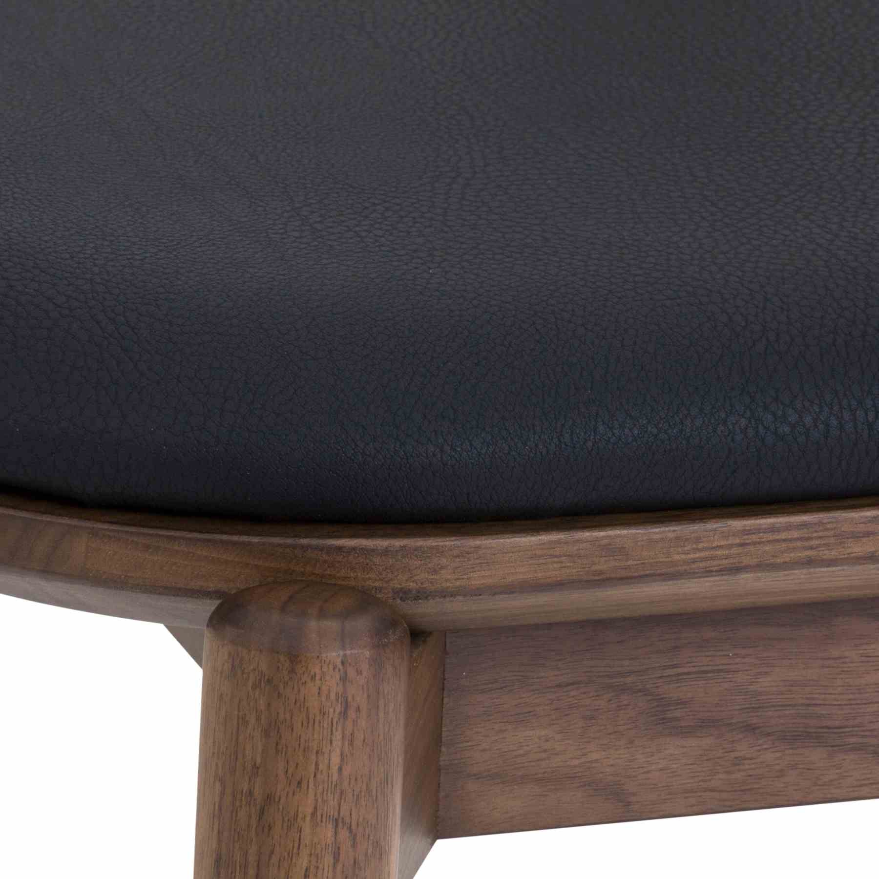 Pasadena Echo 7 Piece Oval Dining Set in Black Oak Finish with Walnut Finish Chairs - Image 8