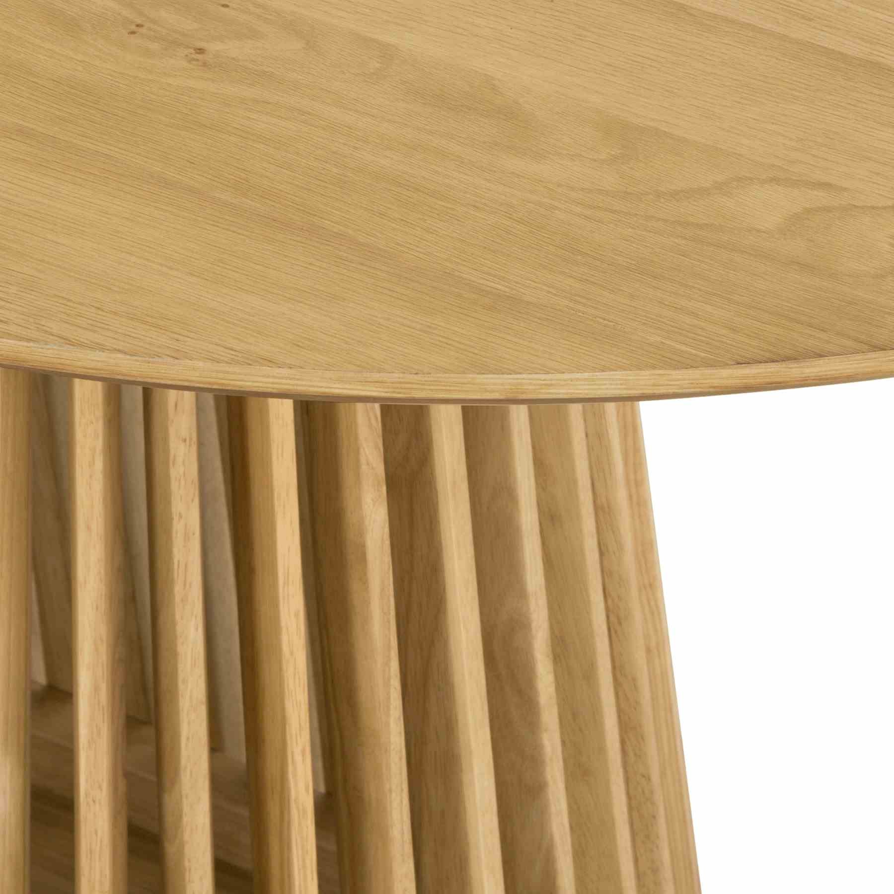 Pasadena Erie 5 Piece Oval Dining Set in Natural Oak Finish with Black Paper Cord Chairs - Image 9