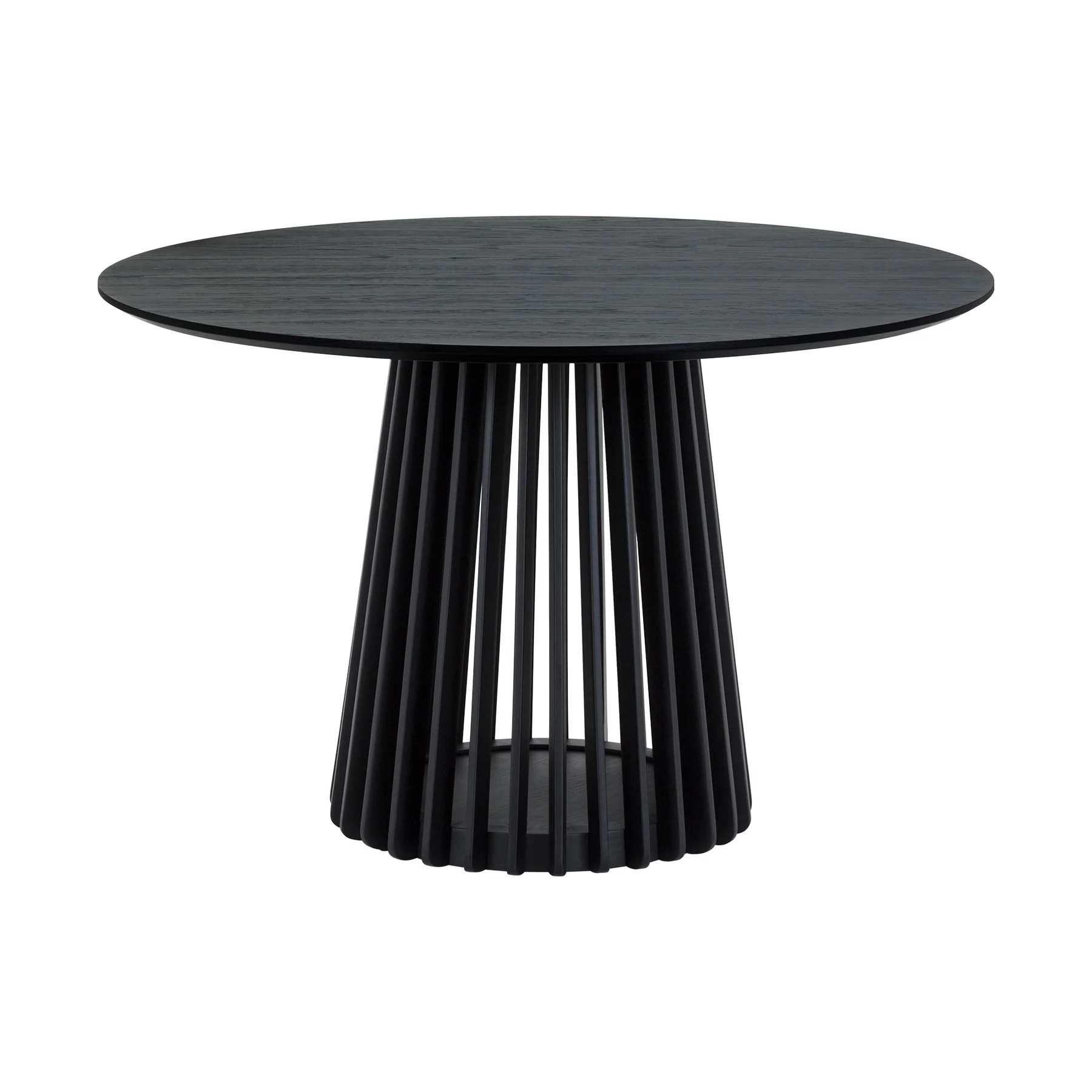 Pasadena Erie 6 Piece Round Dining Set with Buffet in Black Oak Finish with Paper Cord Chairs - Image 4