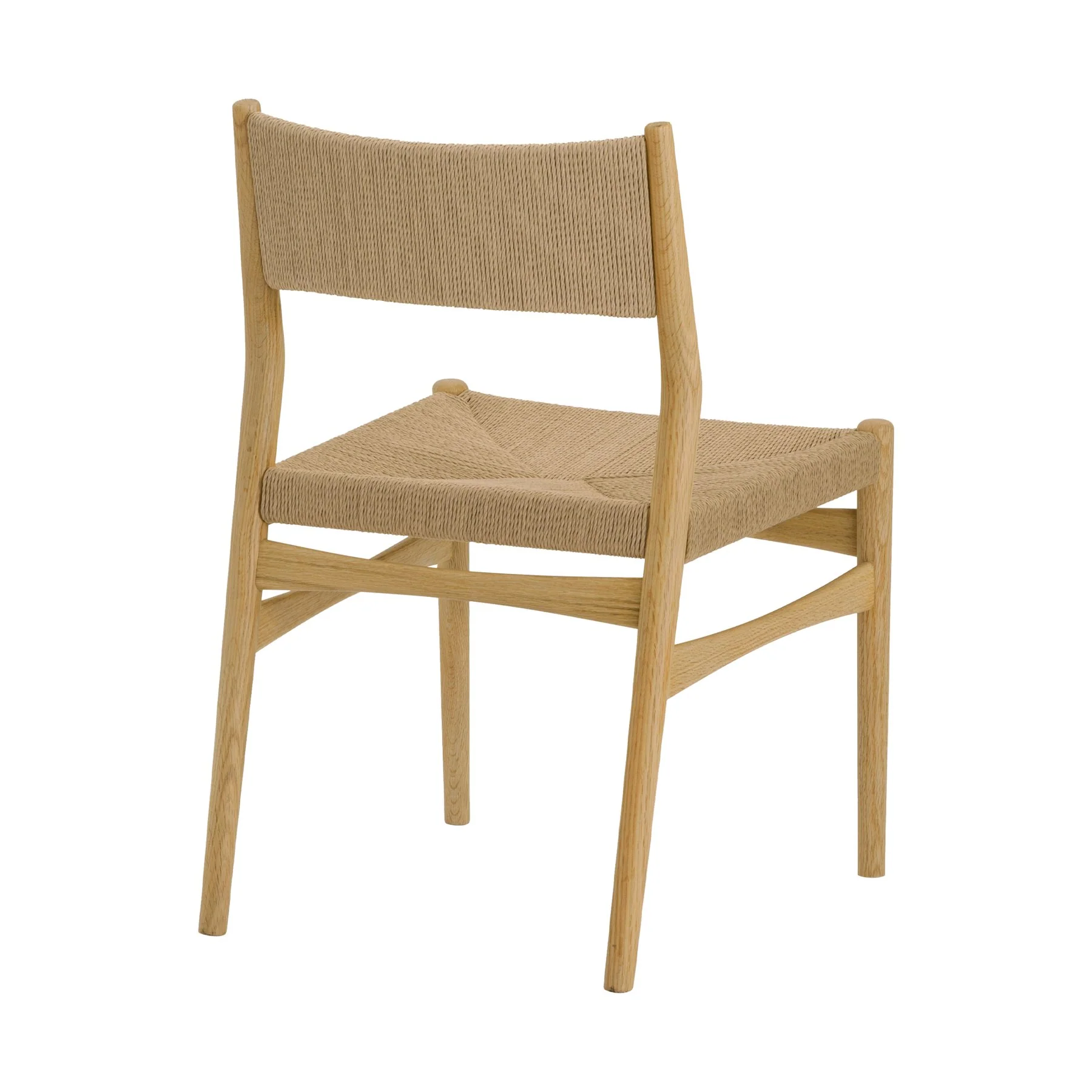 Pasadena Erie 7 Piece Oval Dining Set in Natural Oak Finish with Paper Cord Chairs - Image 3