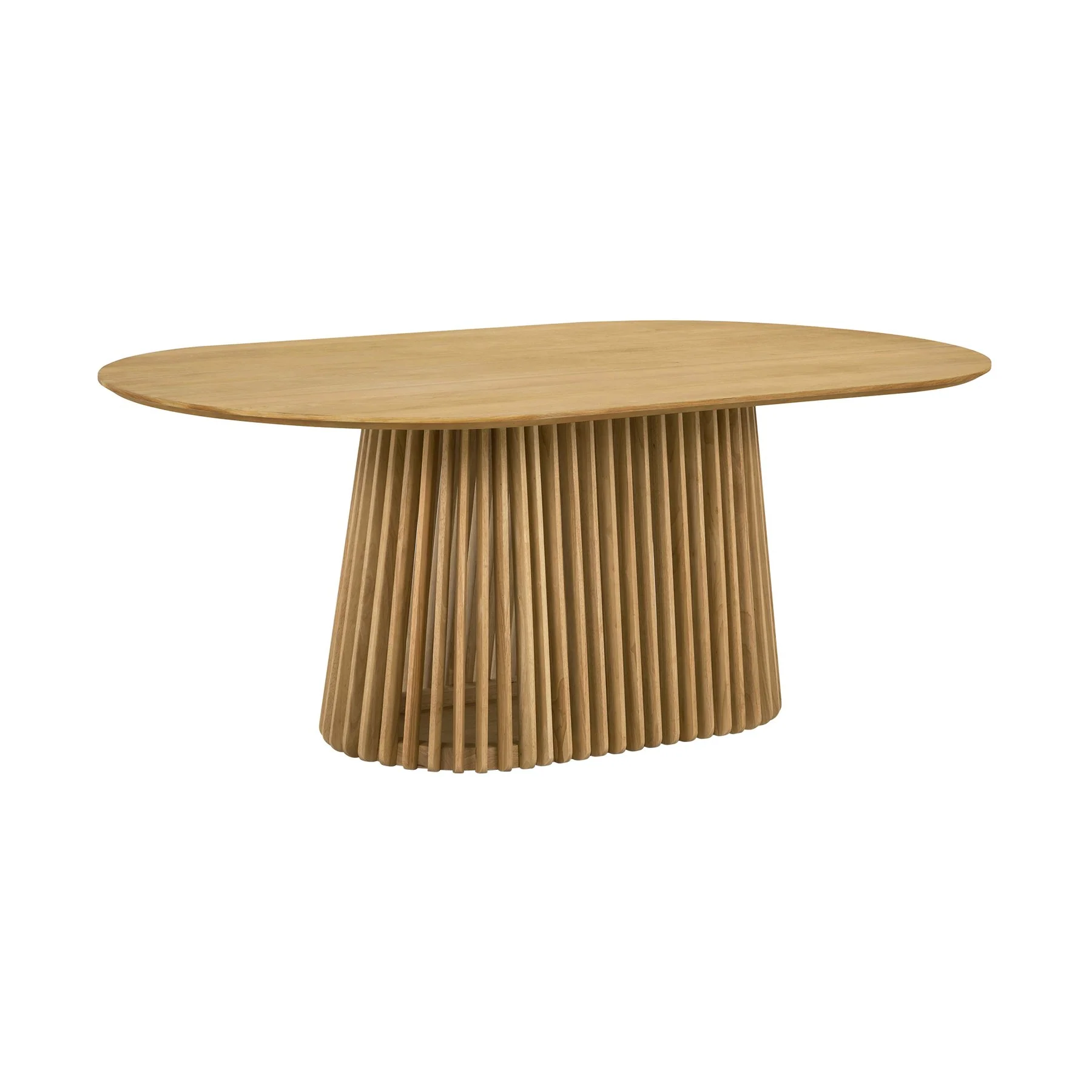 Pasadena Erie 7 Piece Oval Dining Set in Natural Oak Finish with Paper Cord Chairs - Image 4