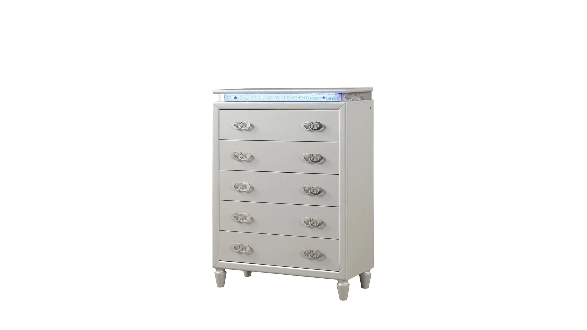 Passion King 5PC with Vanity Bedroom Set Milky White - Image 19