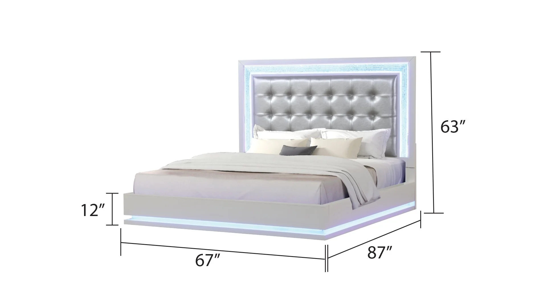 Passion Queen 5 PC Bedroom Set Milky White - Image 4