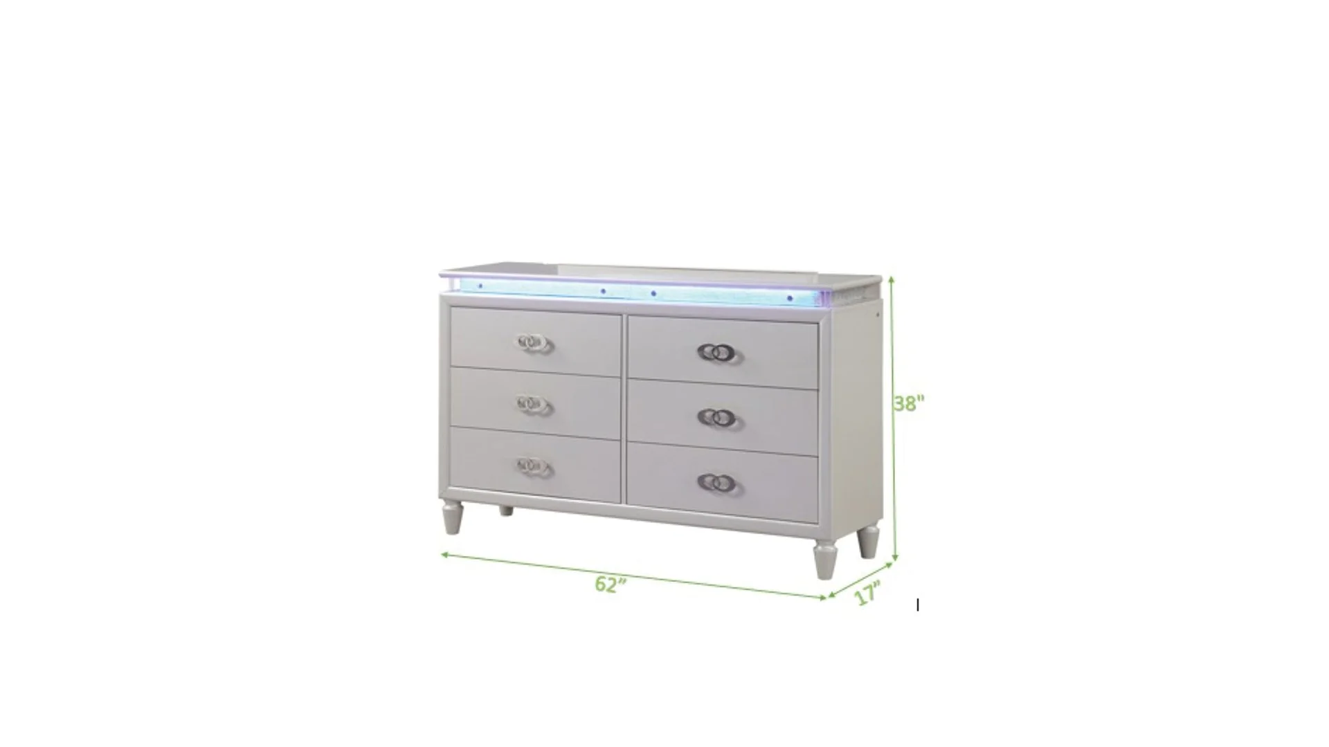 Passion Queen 5 PC Bedroom Set Milky White - Image 7