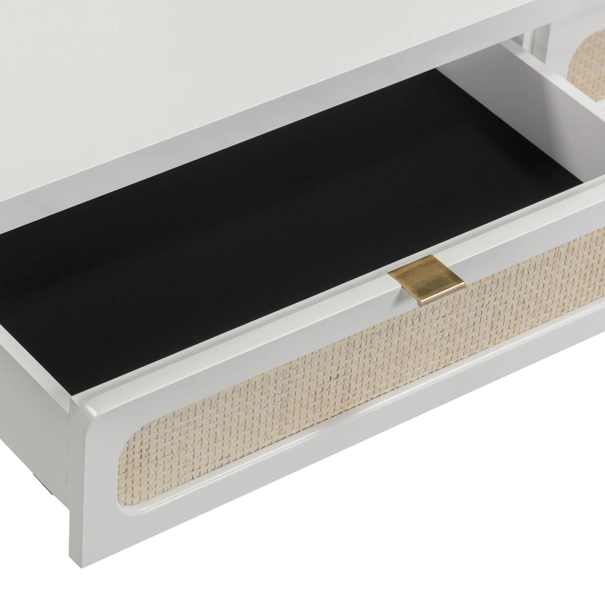 Patty White Rattan Console Desk - Image 7