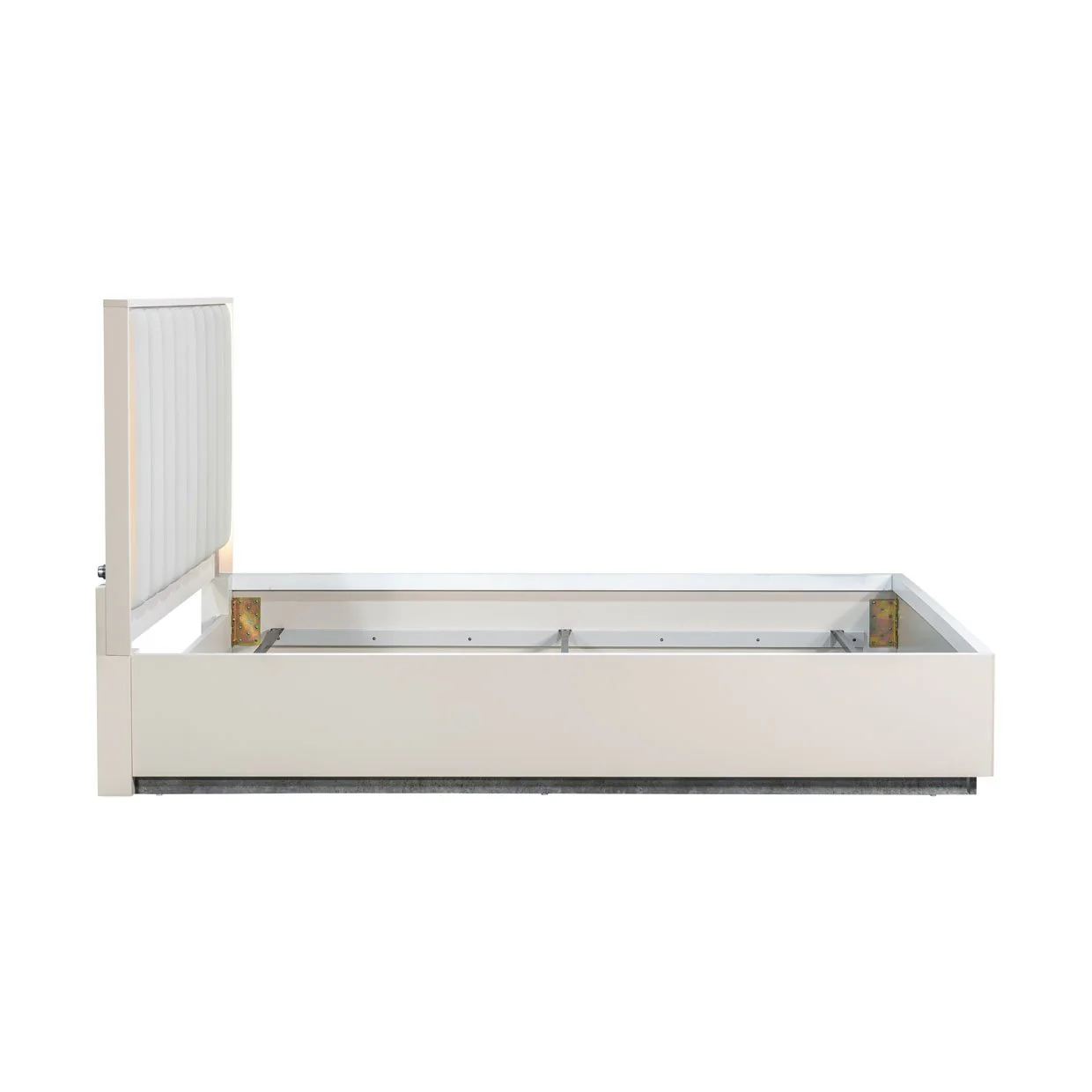 Pavira Eastern King Bed with LED Lights - Stone - Image 10