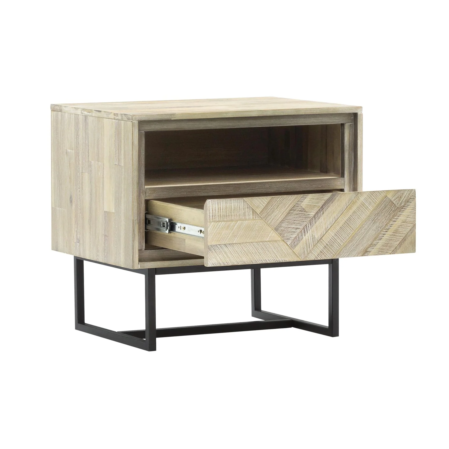 Peridot 3 Piece King Bedroom Set in Natural Acacia Wood - Image 5