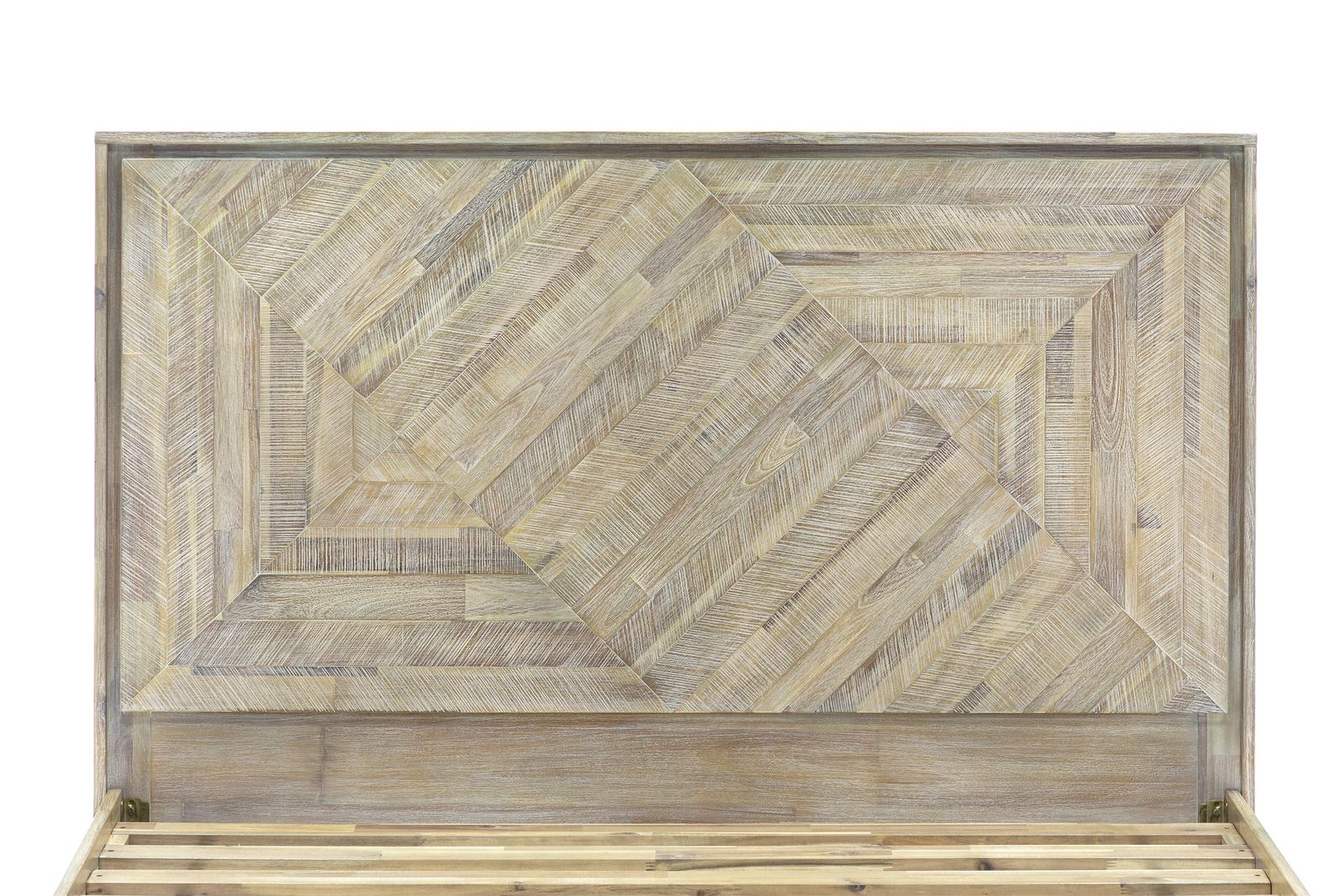 Peridot 3 Piece Queen Bedroom Set in Natural Acacia Wood - Image 6