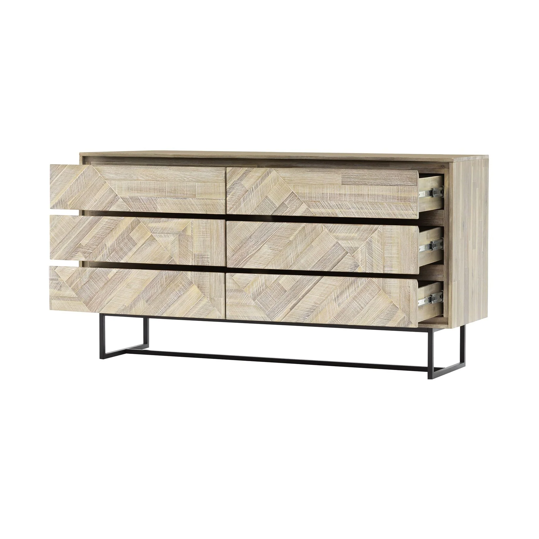 Peridot 4 Piece Queen Bedroom Set in Natural Acacia Wood - Image 5