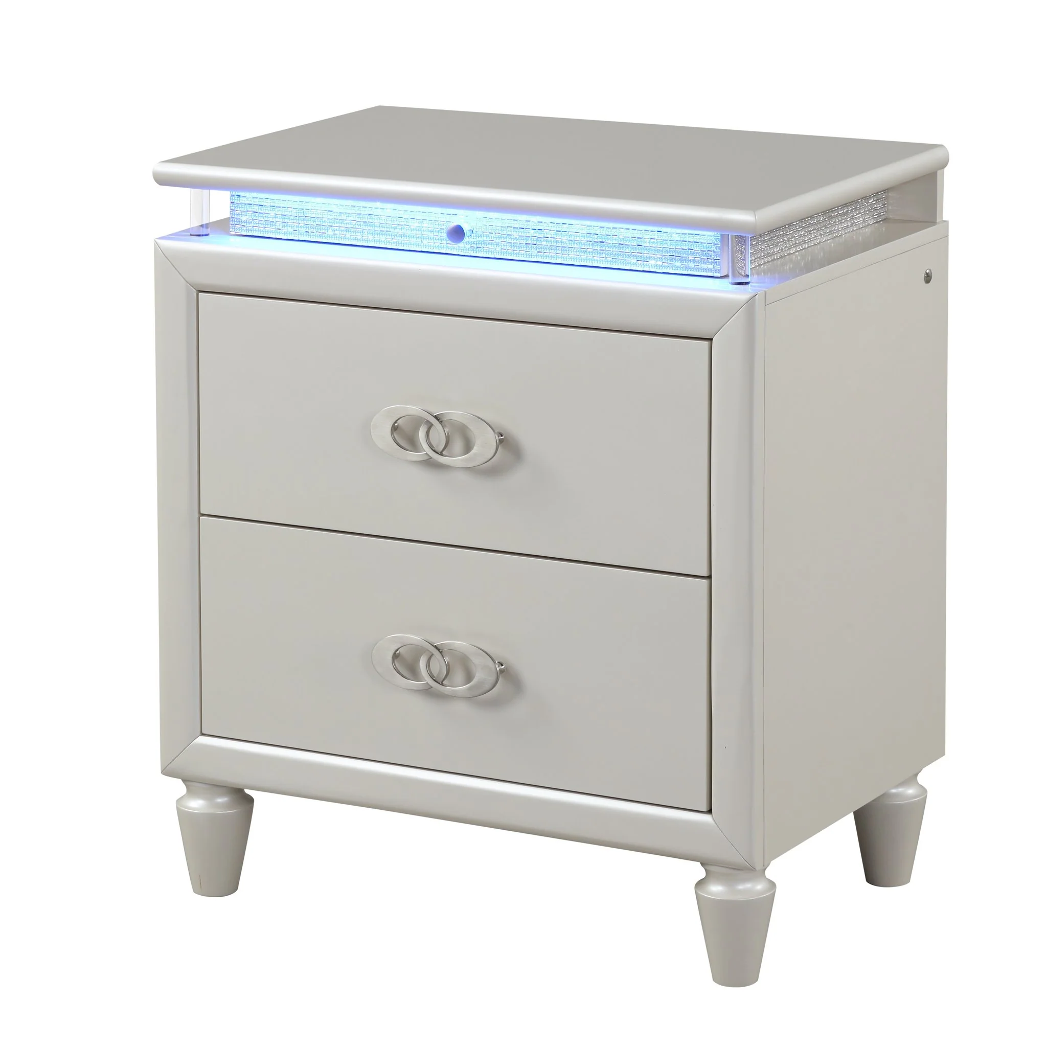 Perla Queen 5 PC Bedroom Set Milky White - Image 10