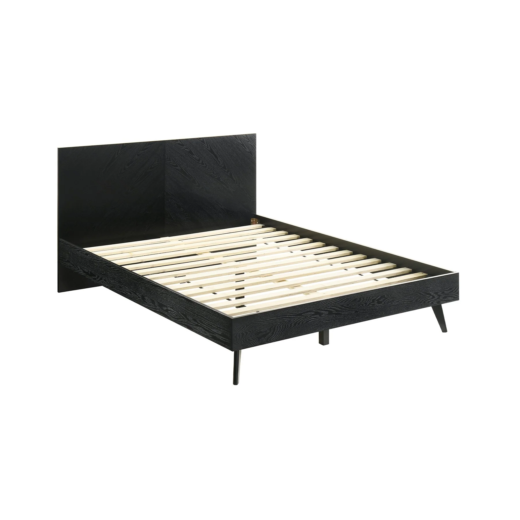 Petra Queen 3 Piece Wood Bedroom Set in Black Finish - Image 2