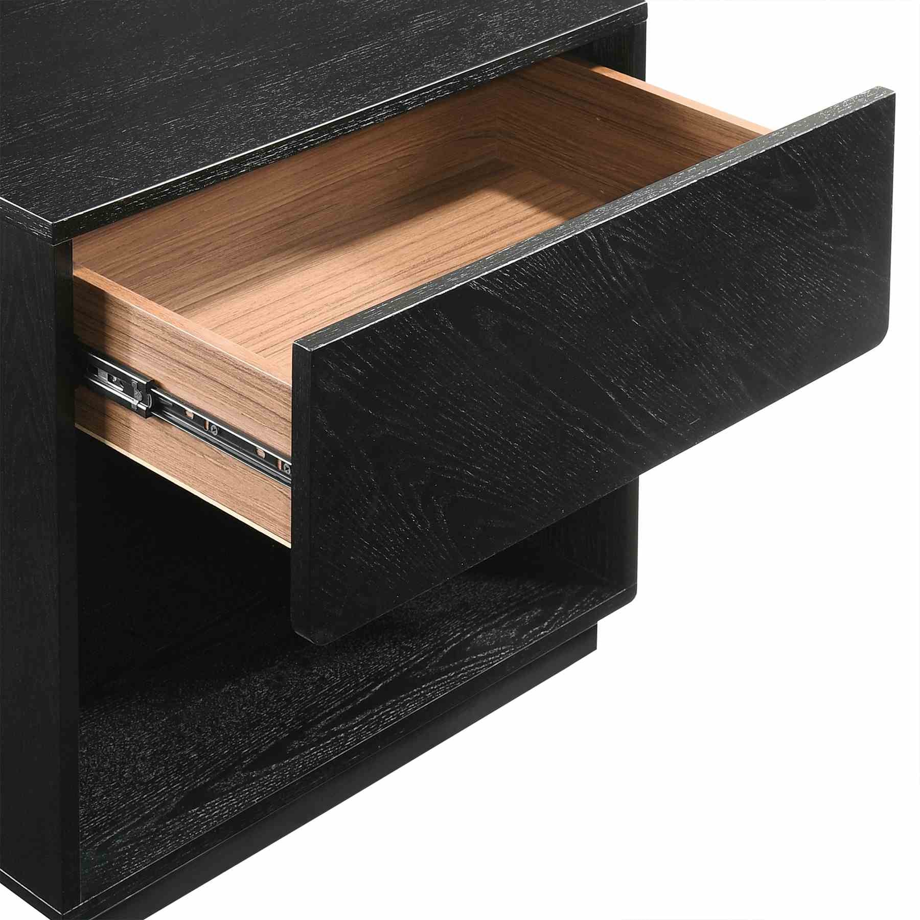 Petra Queen 4 Piece Wood Bedroom Set in Black Finish - Image 10