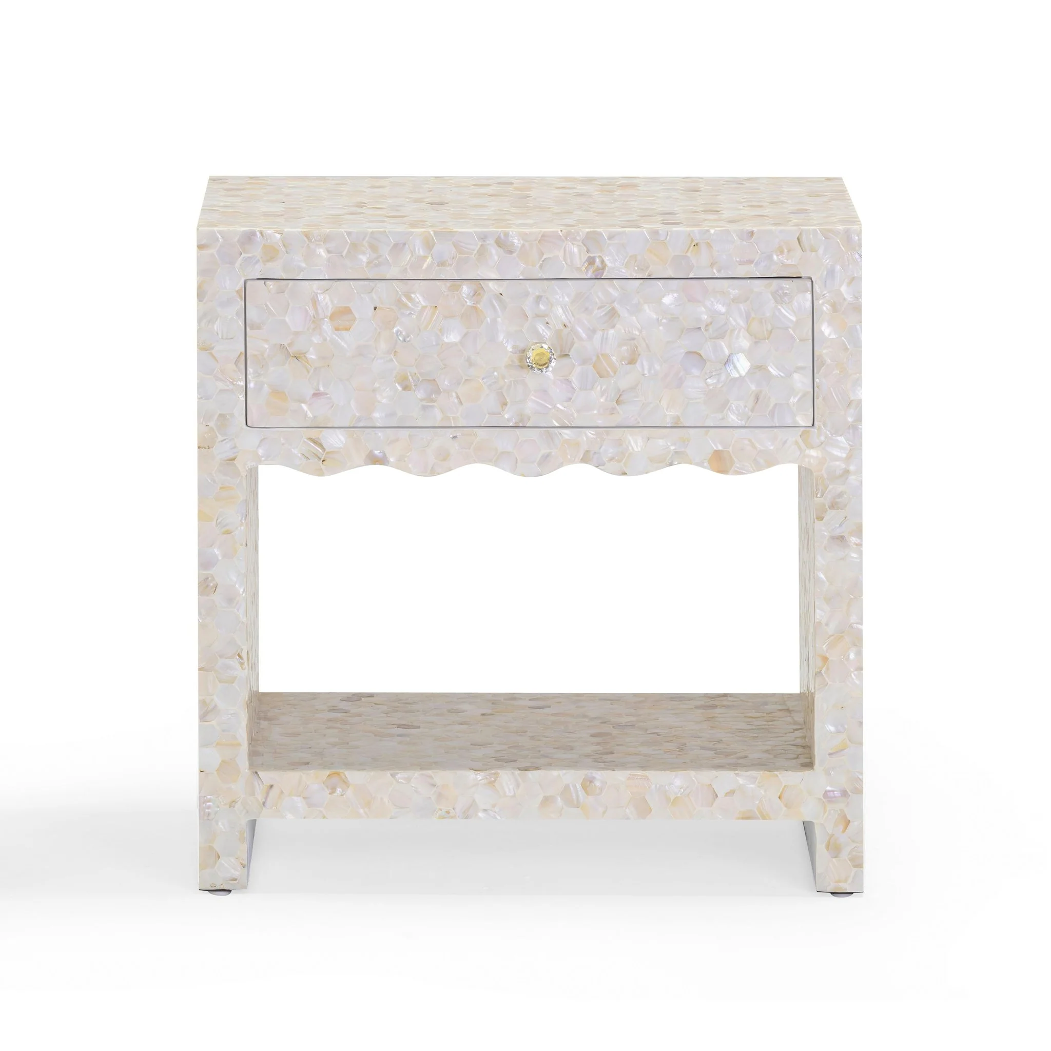 Piara Natural Mother of Pearl Inlaid Nightstand
